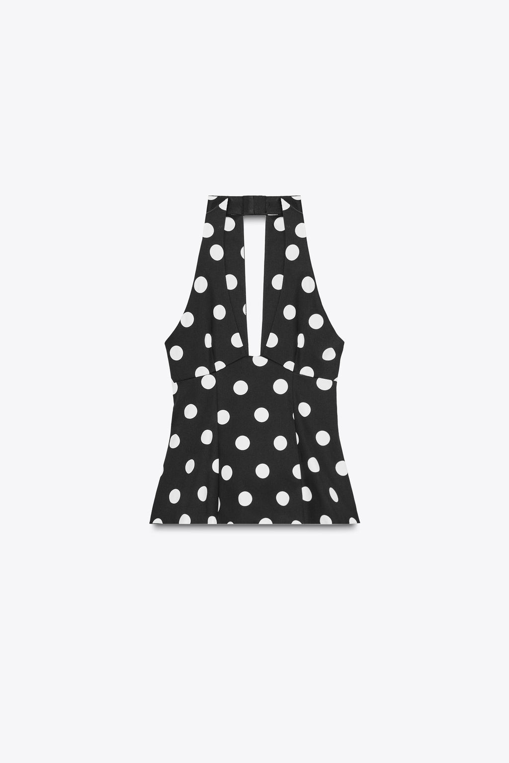 POLKA DOT HALTER TOP WITH BACK BOW - Zara фото 4