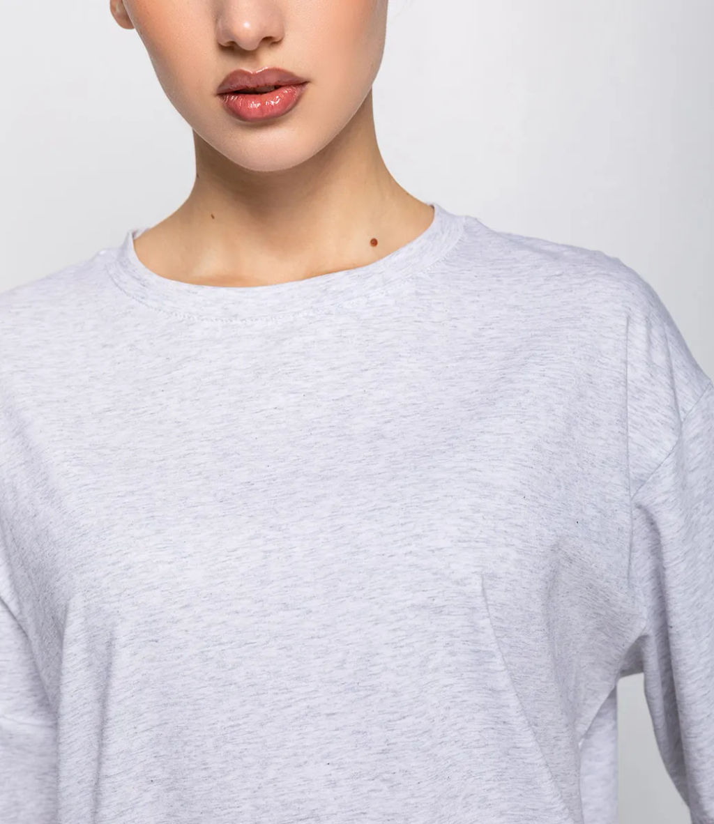 Футболка #ОКТ1655-1, серый меланж