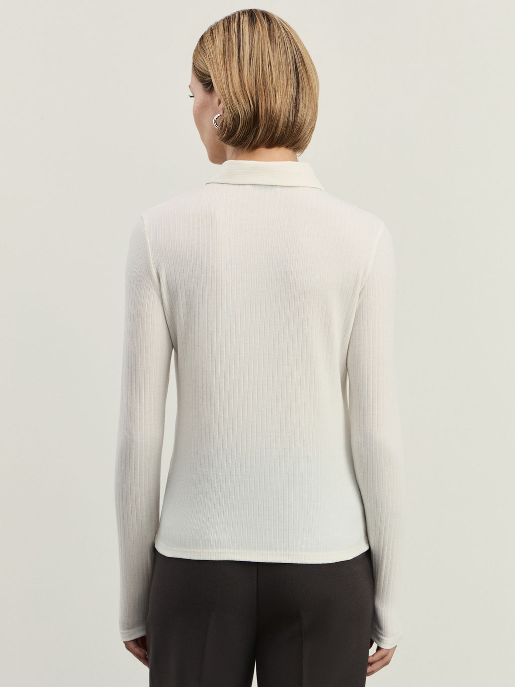 Джемпер поло в рубчик / Zarina  фото 5