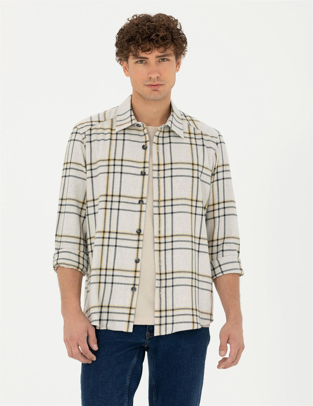 Bej Oversize Uzun Kollu G_mlek - Pierre cardin фото 3