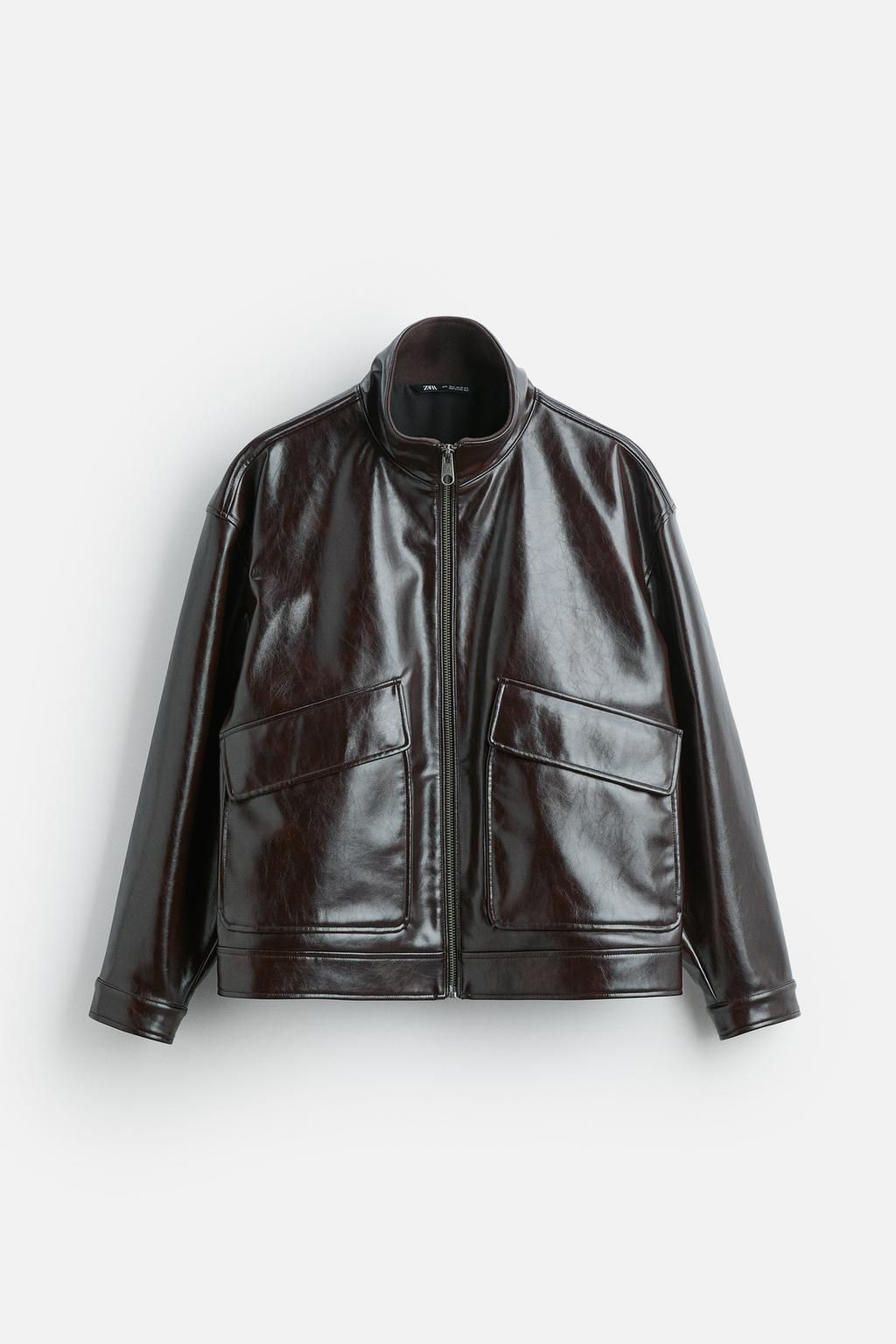 LEATHER EFFECT JACKET - Zara фото 6