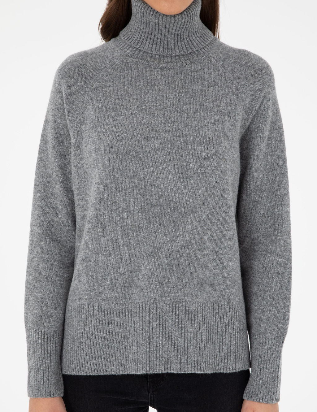 Серый меланжевый свитер классического кроя - Pierre cardin фото 6