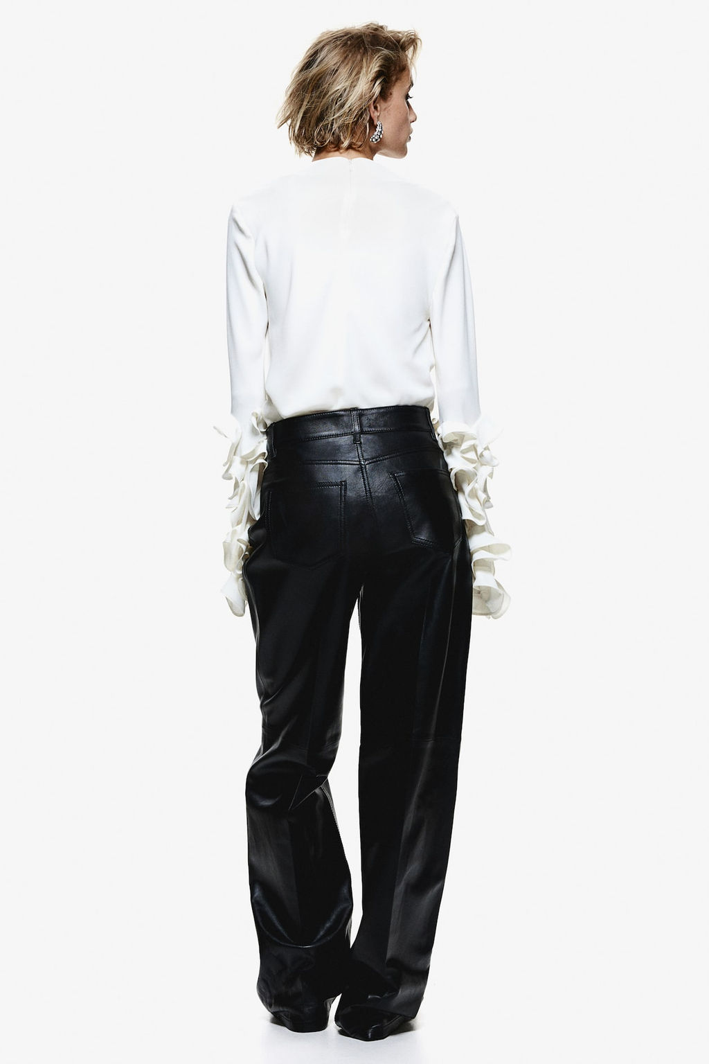 Pantalon de piel recto - H&m фото 3