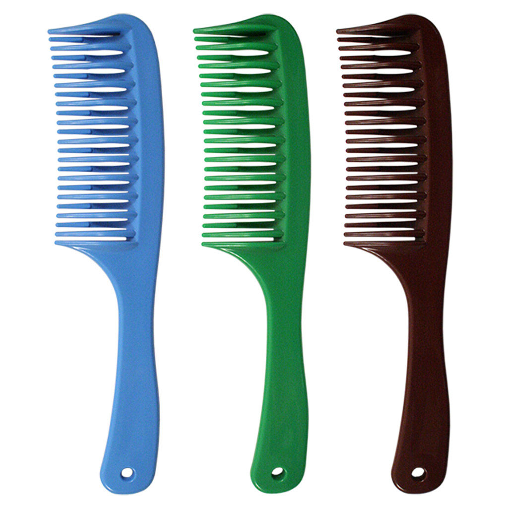 Расческа-гребень "Lei" 26,8х6,8х6см, серия 041, с ручкой, малый, пластик, цвета микс (Россия)