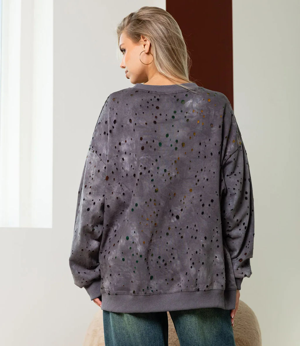 Свитшот #КТ8065, серый - Dommod фото 3