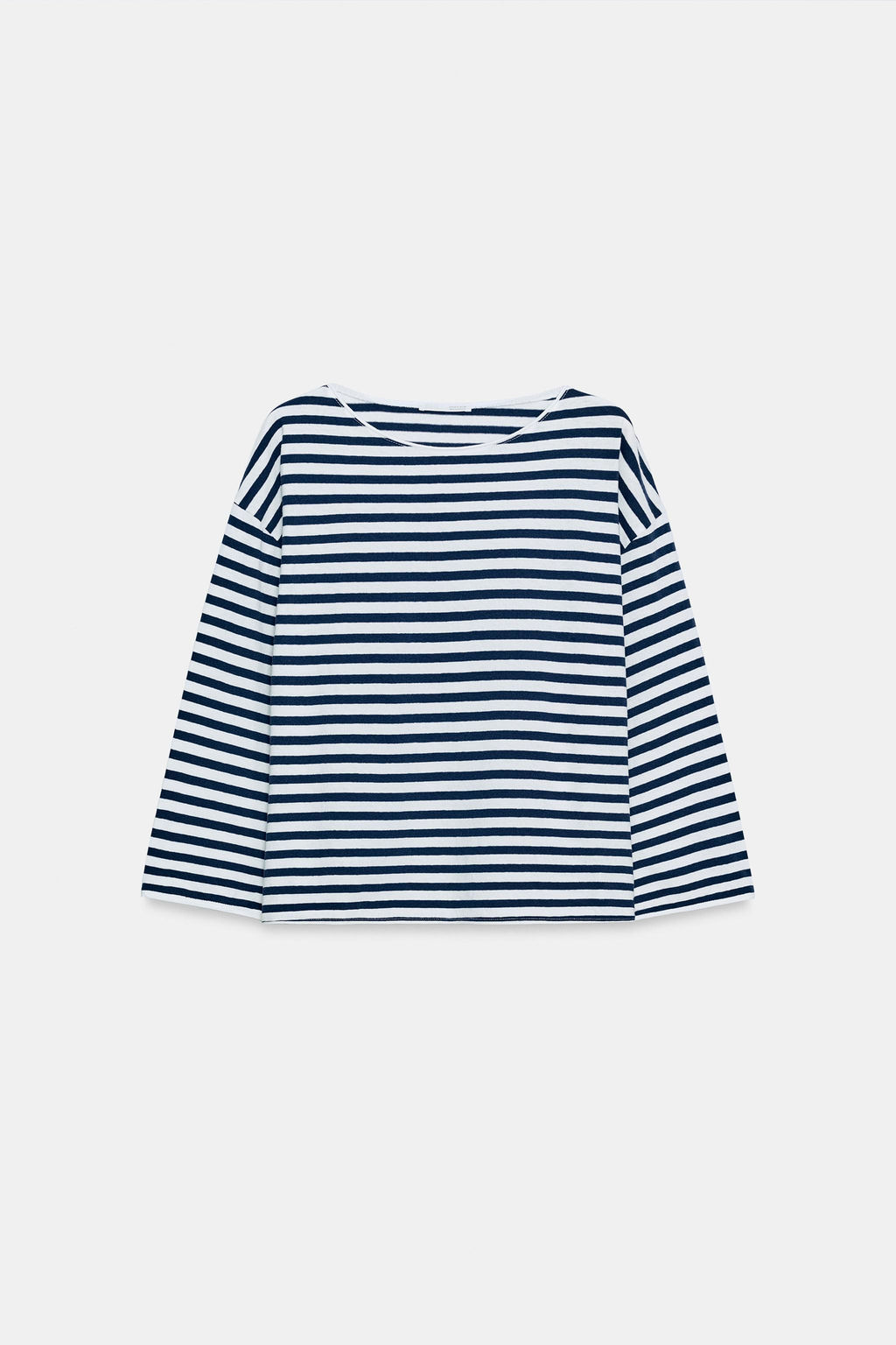 CAMISETA R?STICA RAYAS / Azul / Blanco