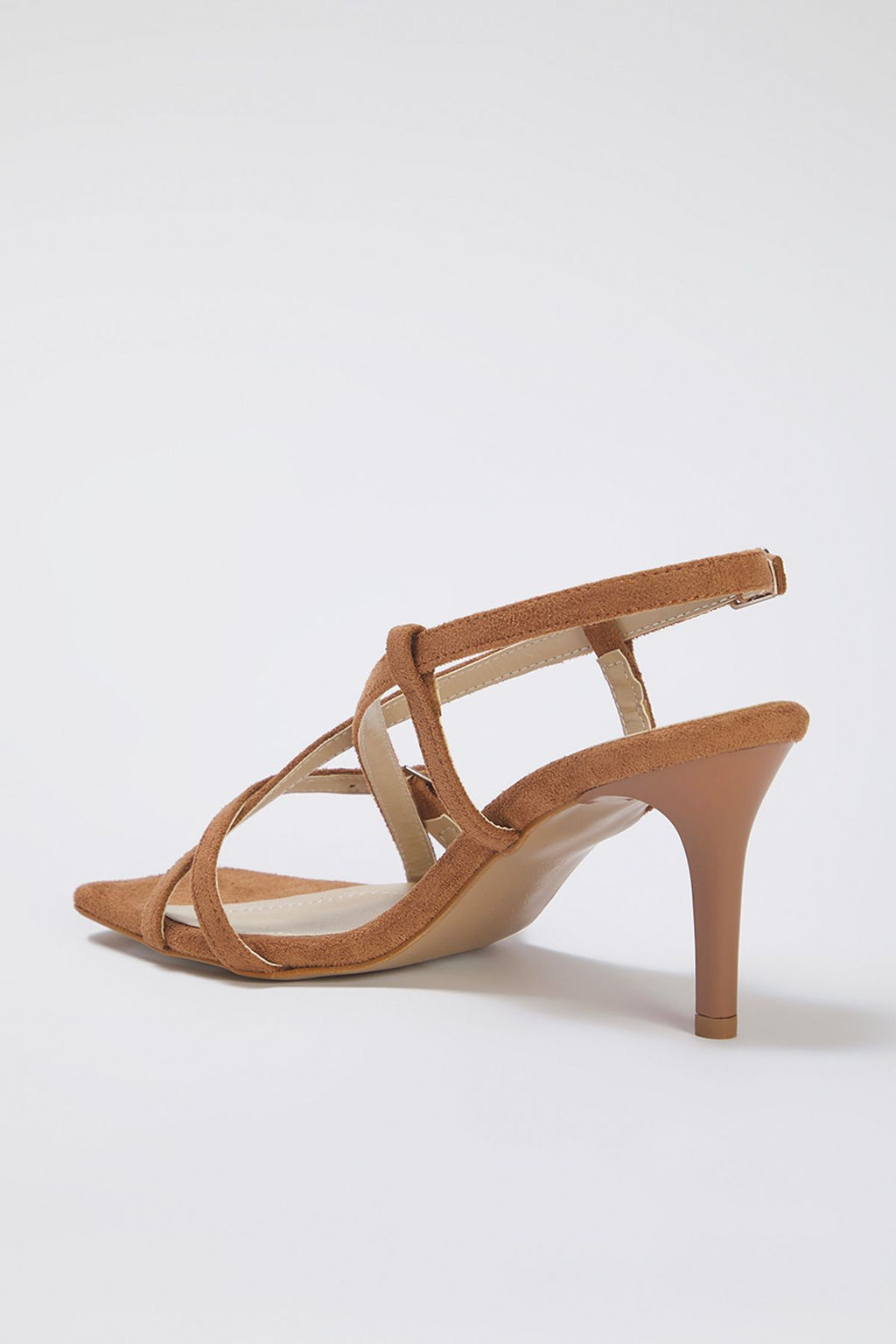 Trendyol Shoes Siyah Suet Bilekten Baglamal? Kare Burun Ince Topuklu Kad?n Sandalet TAKSS25TO00018 - Trendyolmilla фото 5