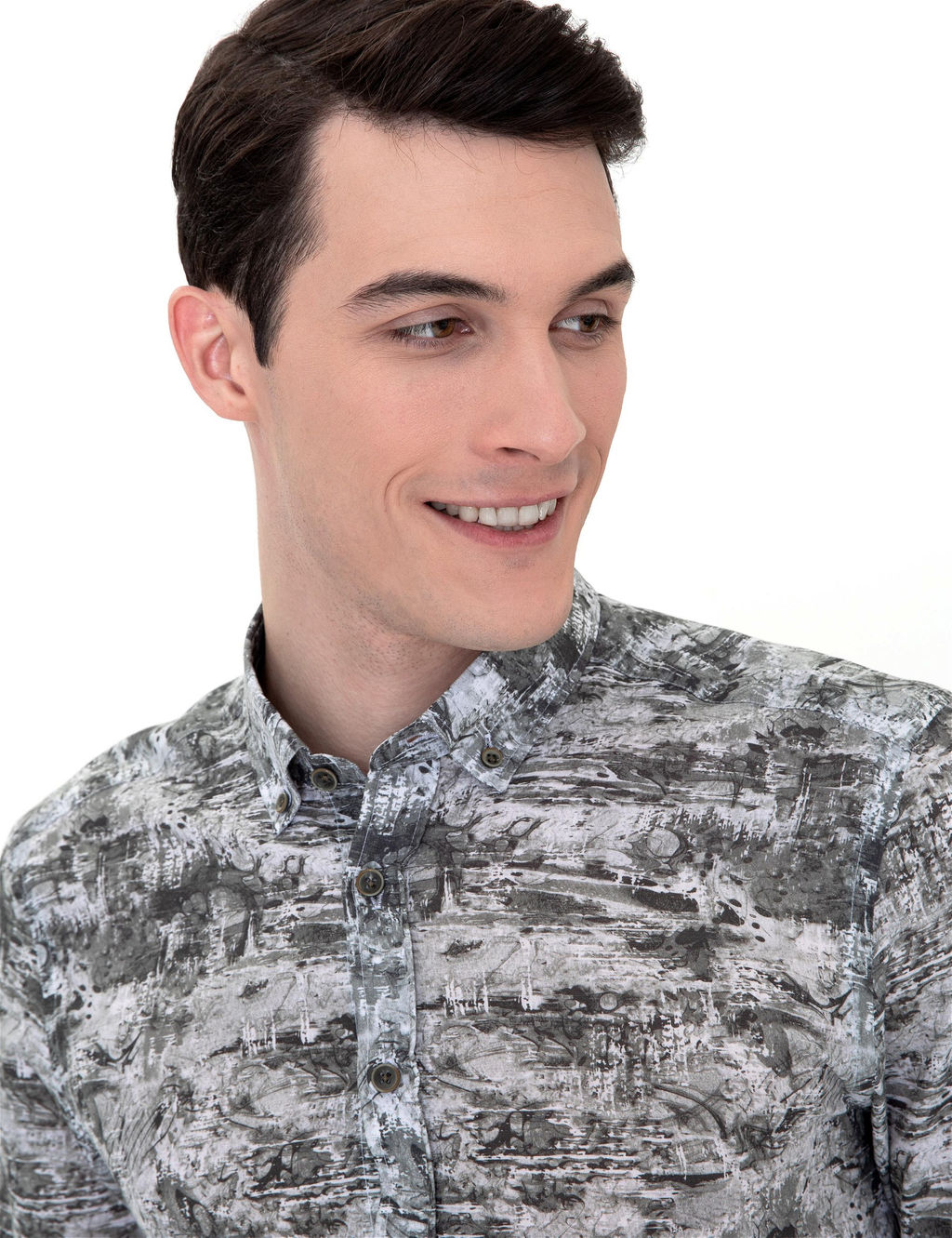 Haki Slim Fit Uzun Kollu G_mlek - Pierre cardin фото 2