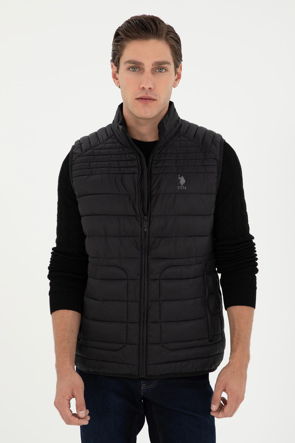 Мужской черный жилет - U.s. polo assn фото 3