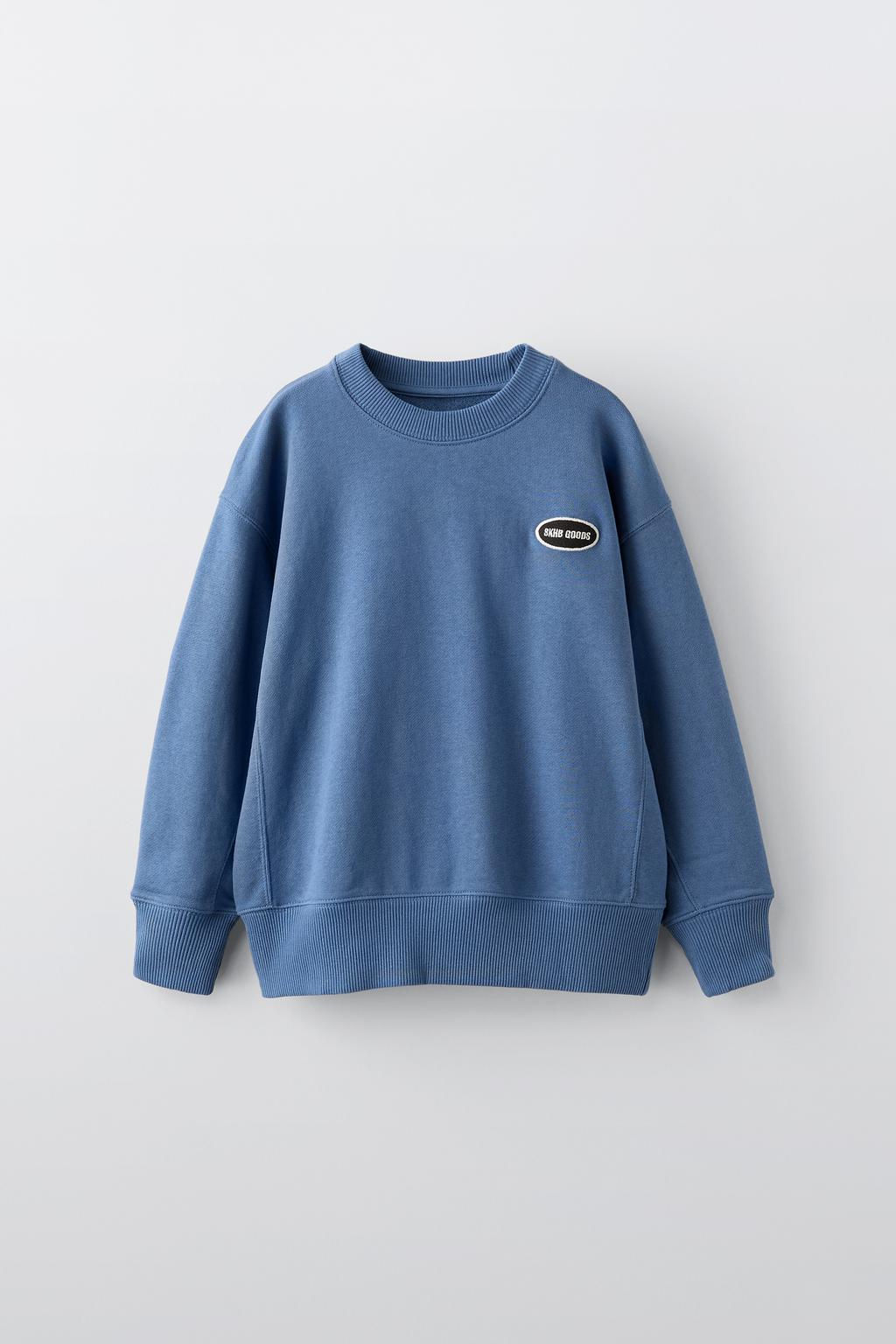 SWEATSHIRT WITH EMBROIDERED PATCH - Zara фото 8