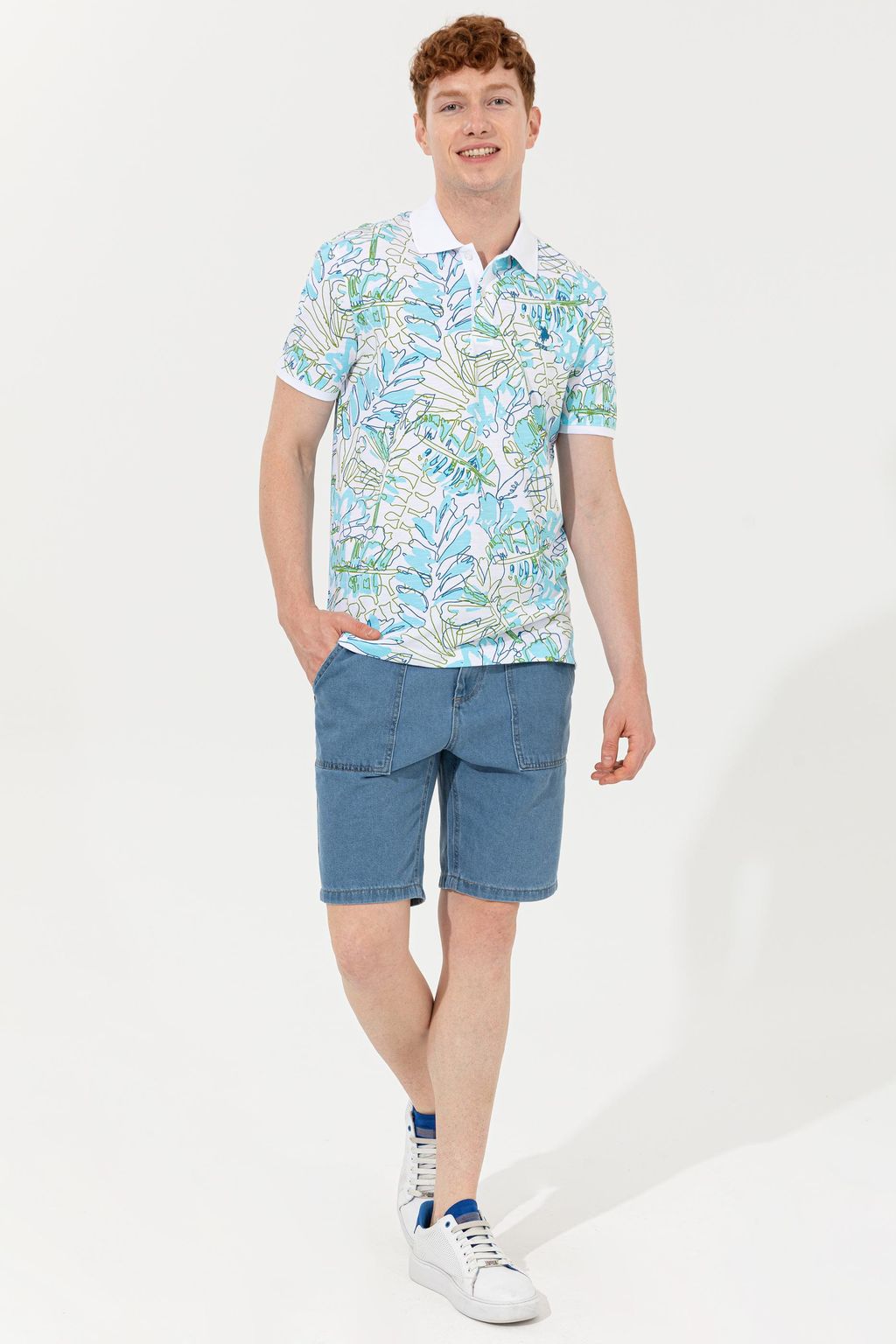 U. S. Polo Assn Мужская футболка-поло Petrol - U.s. polo assn фото 4