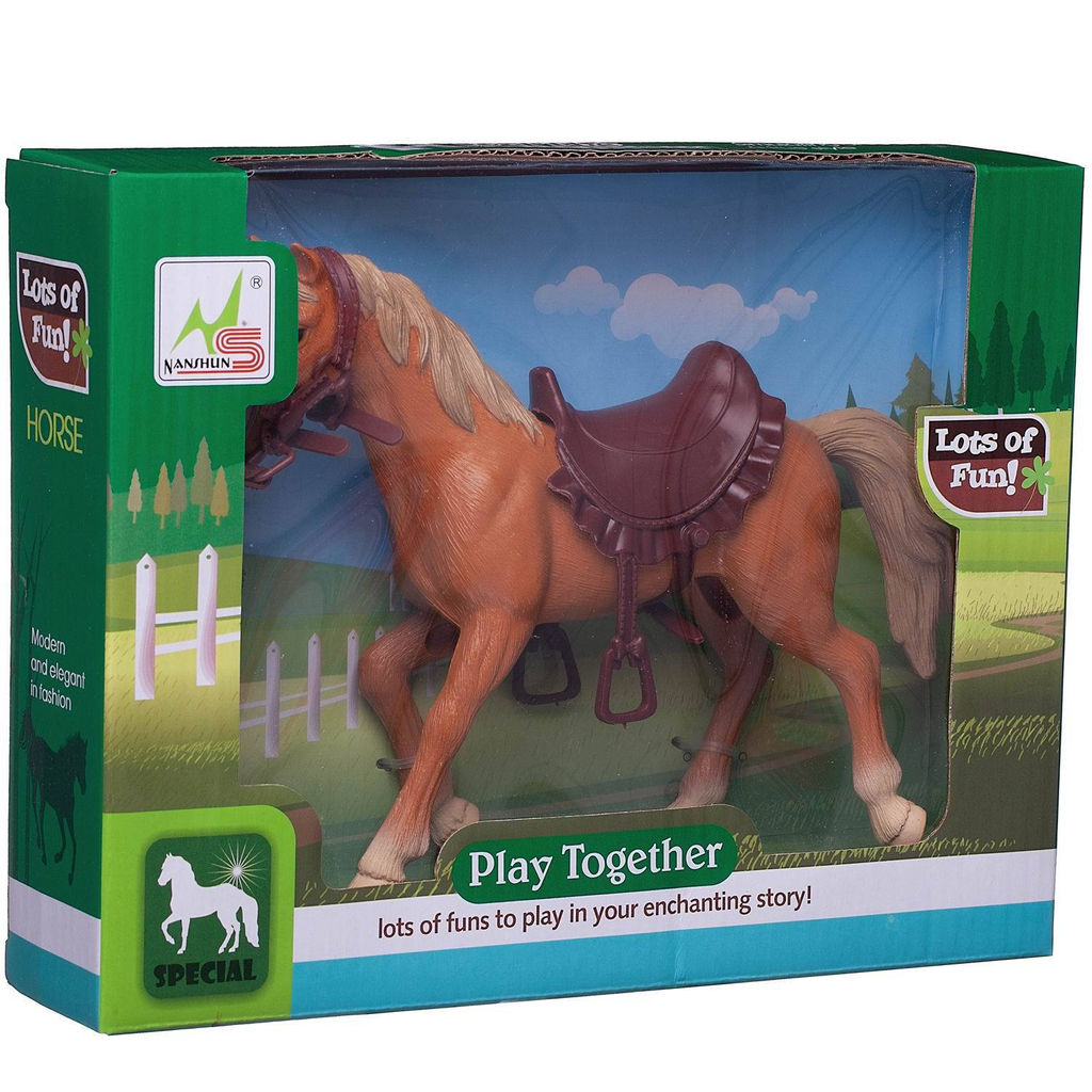 Лошадка, цвет бежевый. - Junfa toys фото 2