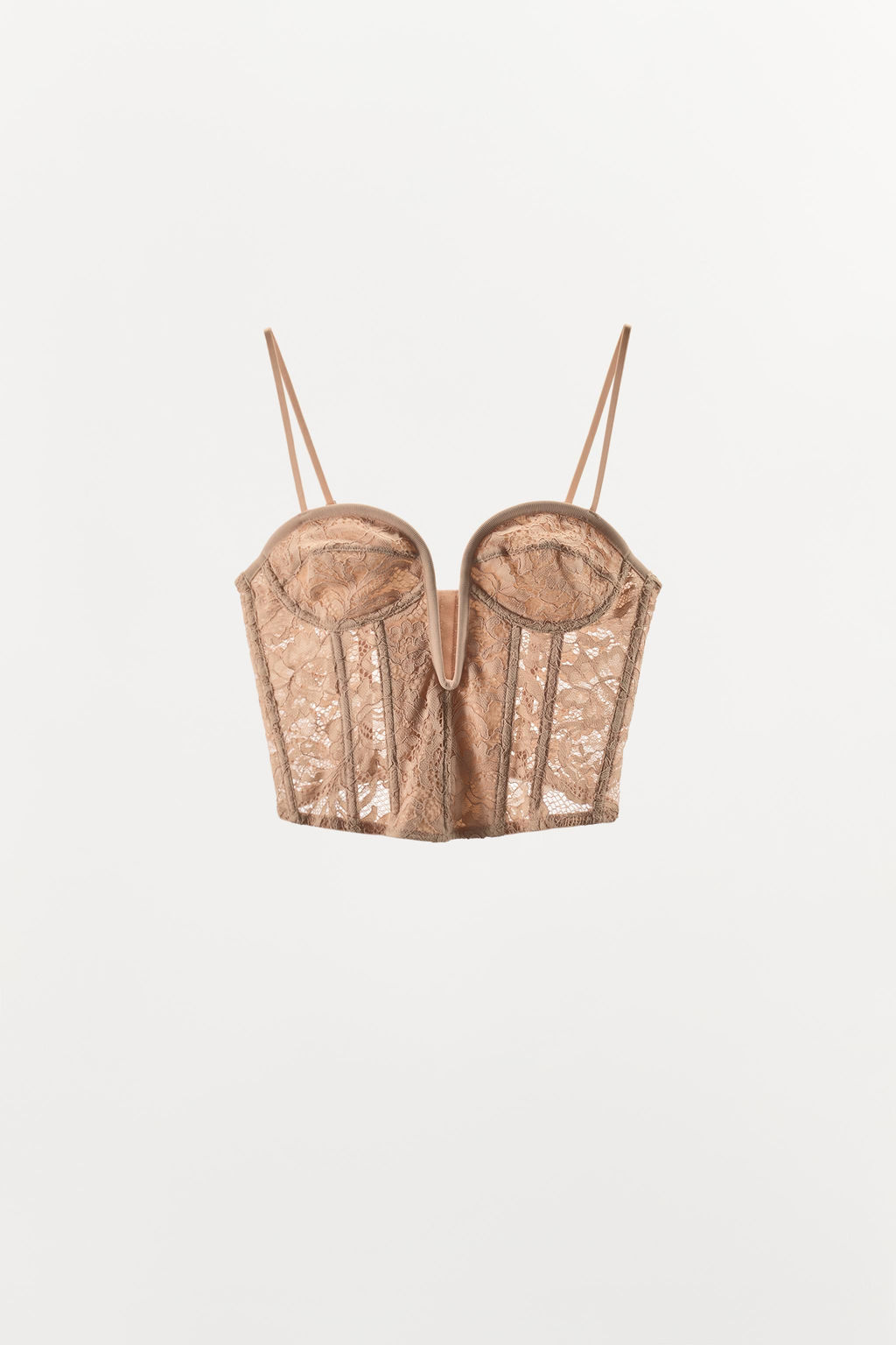 LACE CORSET WITH NECKLINE - Zara фото 5
