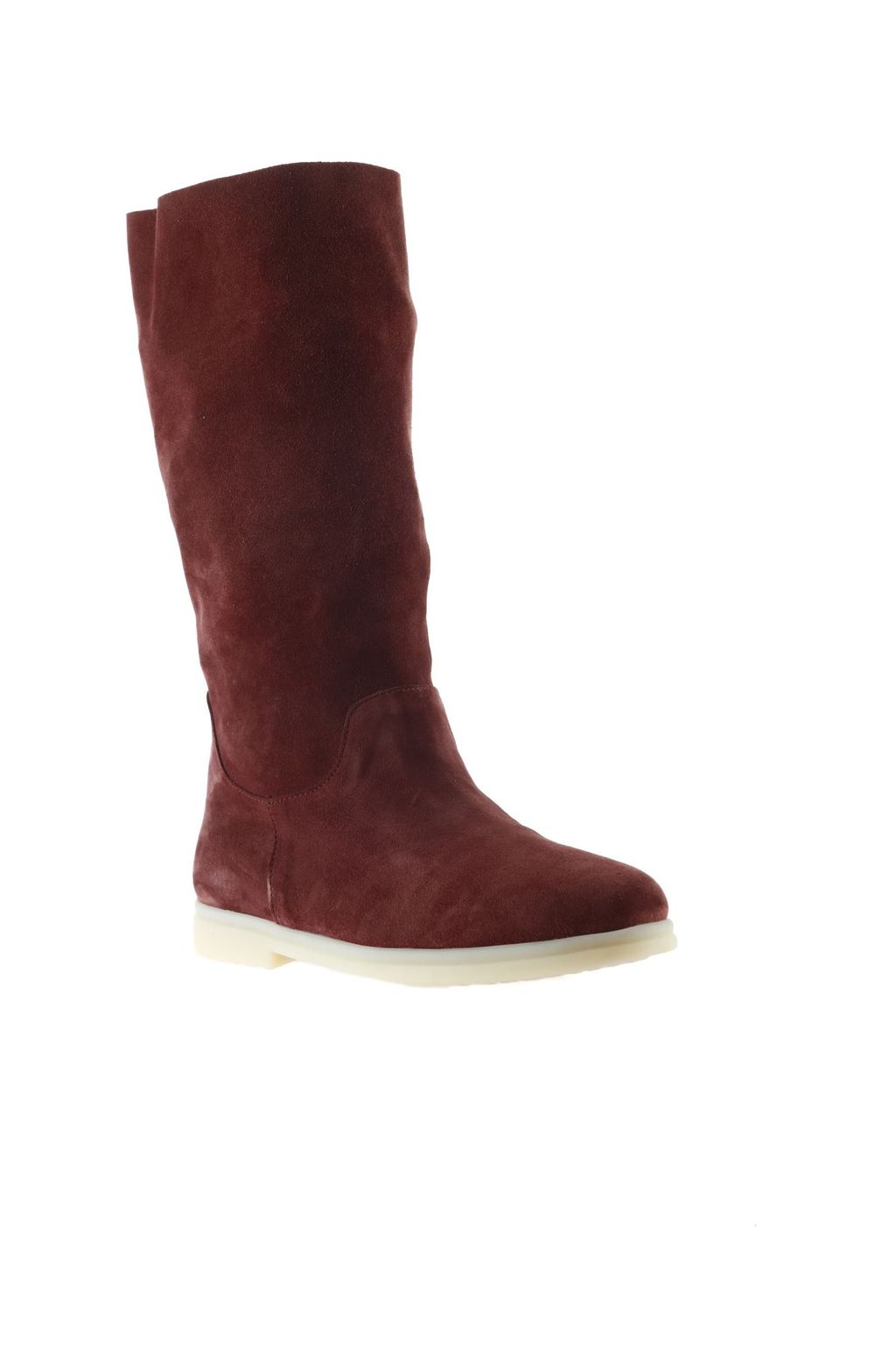 БОРТОВЫЕ ЗАМШЕВЫЕ САПОГИ ЖЕНСКИЕ НА ПЛОСКОМ СТИЛЕ