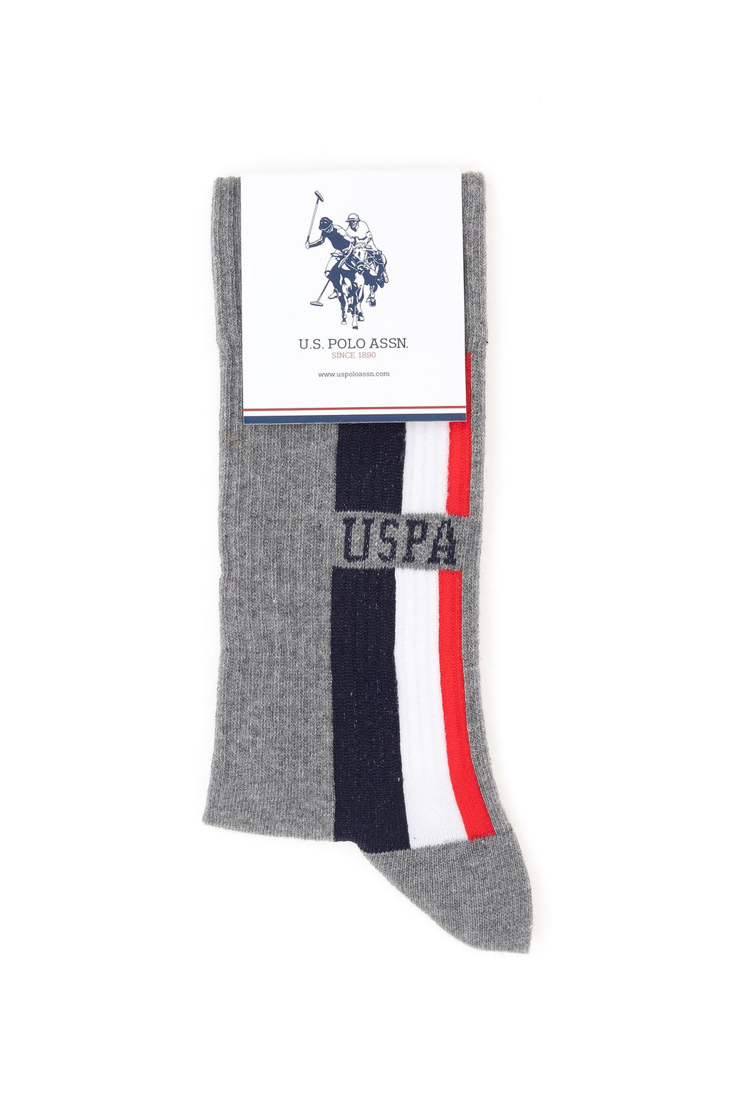 Мужские серые меланжевые носки Неожиданная скидка в корзине - U.s. polo assn фото 4