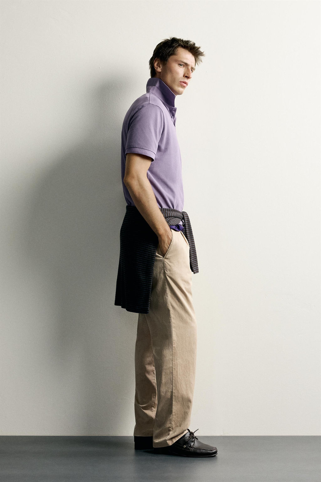 POLO PIQU? REGULAR FIT LAVADO / Violeta - Zara фото 4