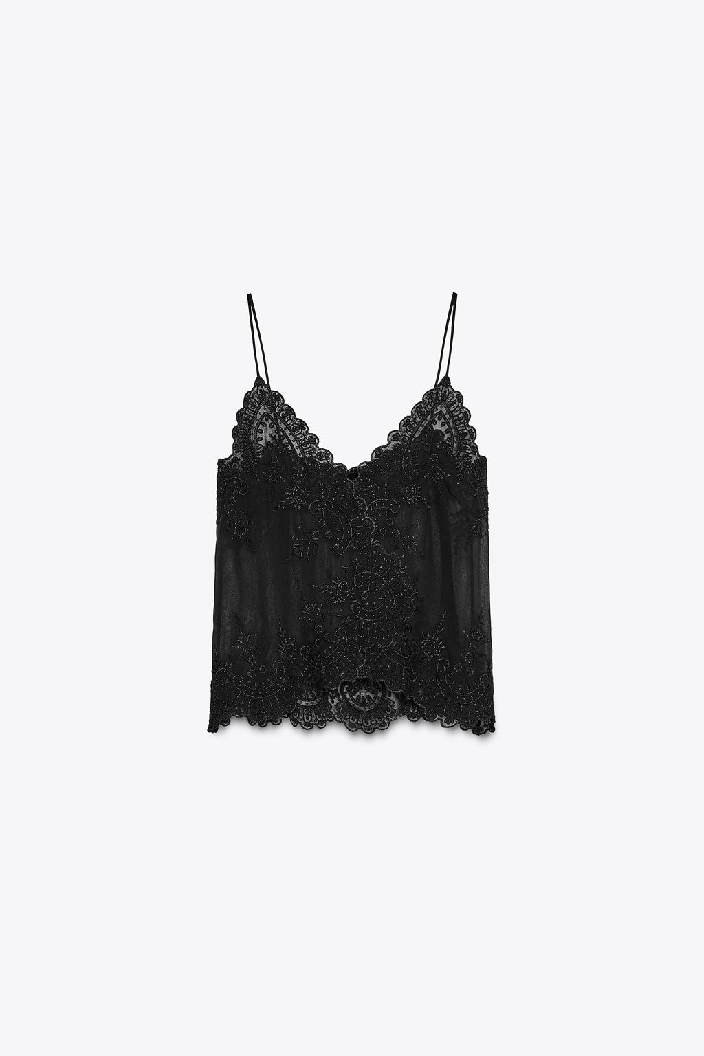 ZW COLLECTION LACE CAMISOLE TOP - Zara фото 6