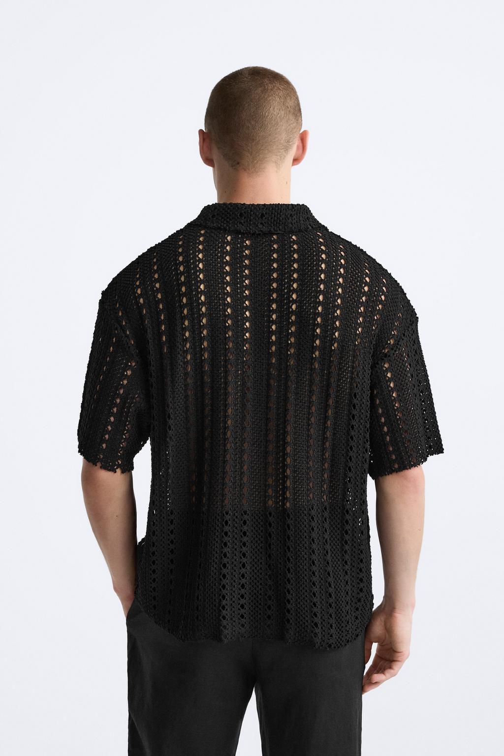 CROCHET KNIT POLO SHIRT - Zara фото 3