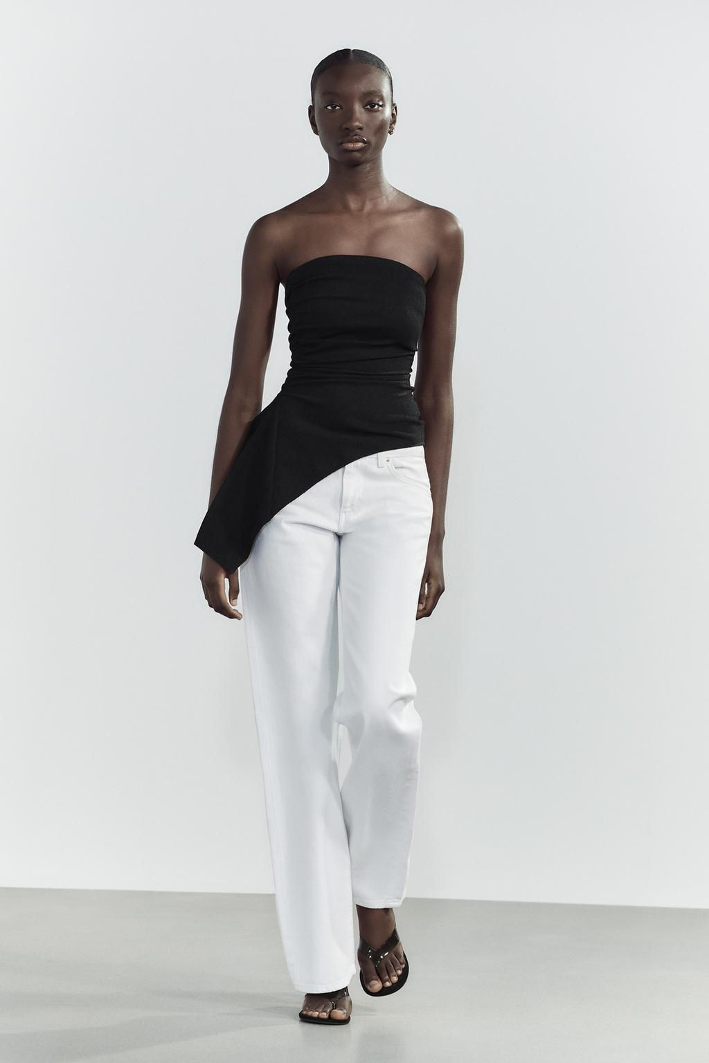 TEXTURED BANDEAU TOP - Zara фото 16