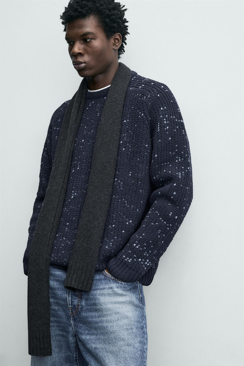 CHENILLE CONTRAST JUMPER - Zara фото 14