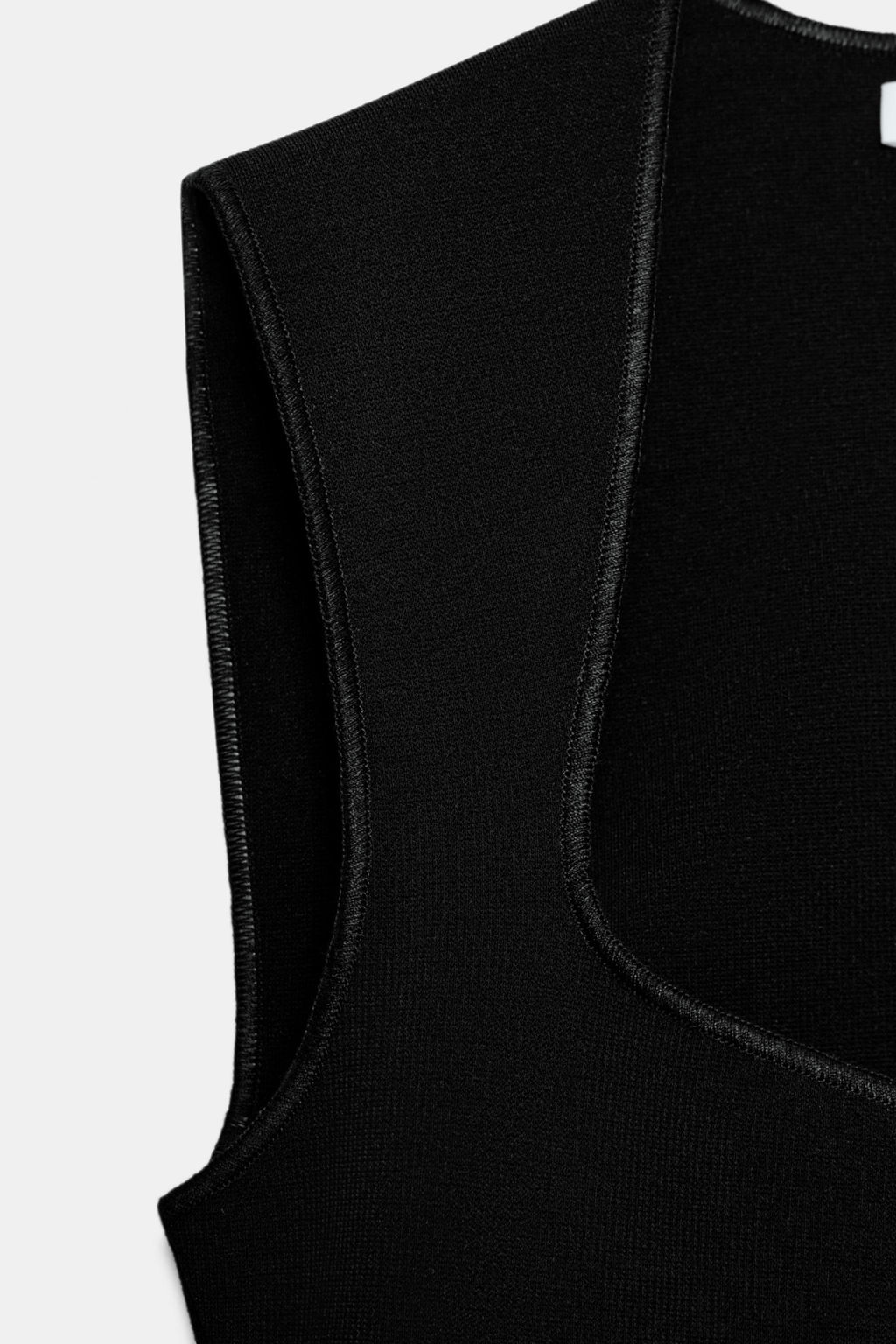 BODY ESCOTE CUADRADO STRETCH / Negro - Zara фото 7