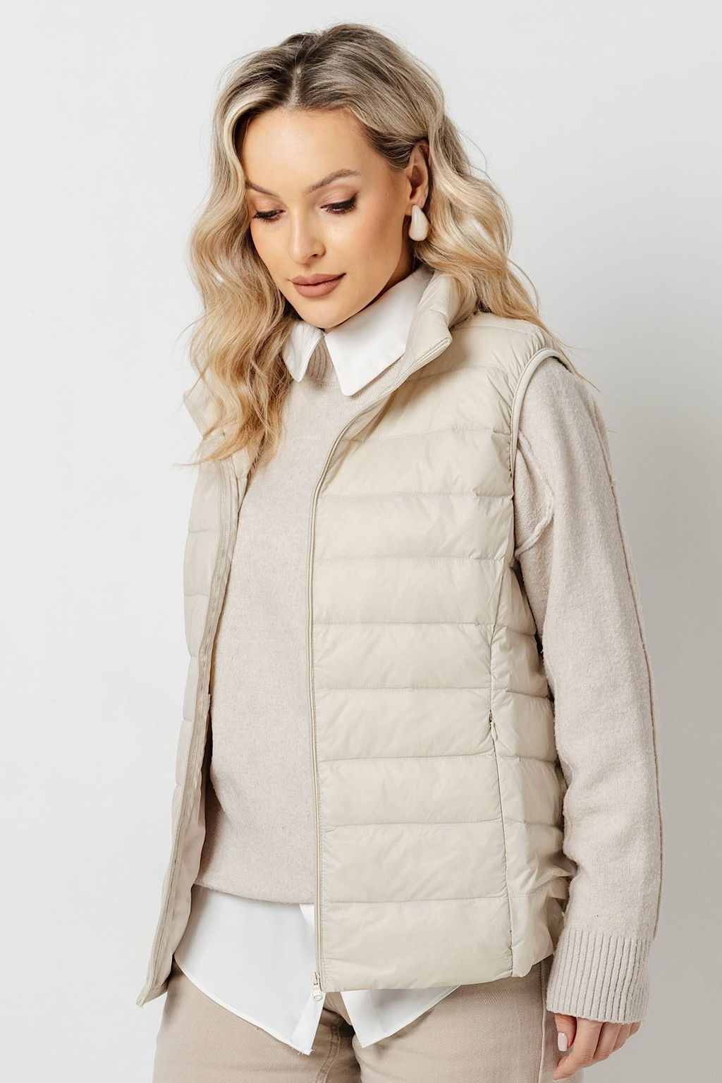 Жилет женский 2001/02/Бежевый - Rise фото 3