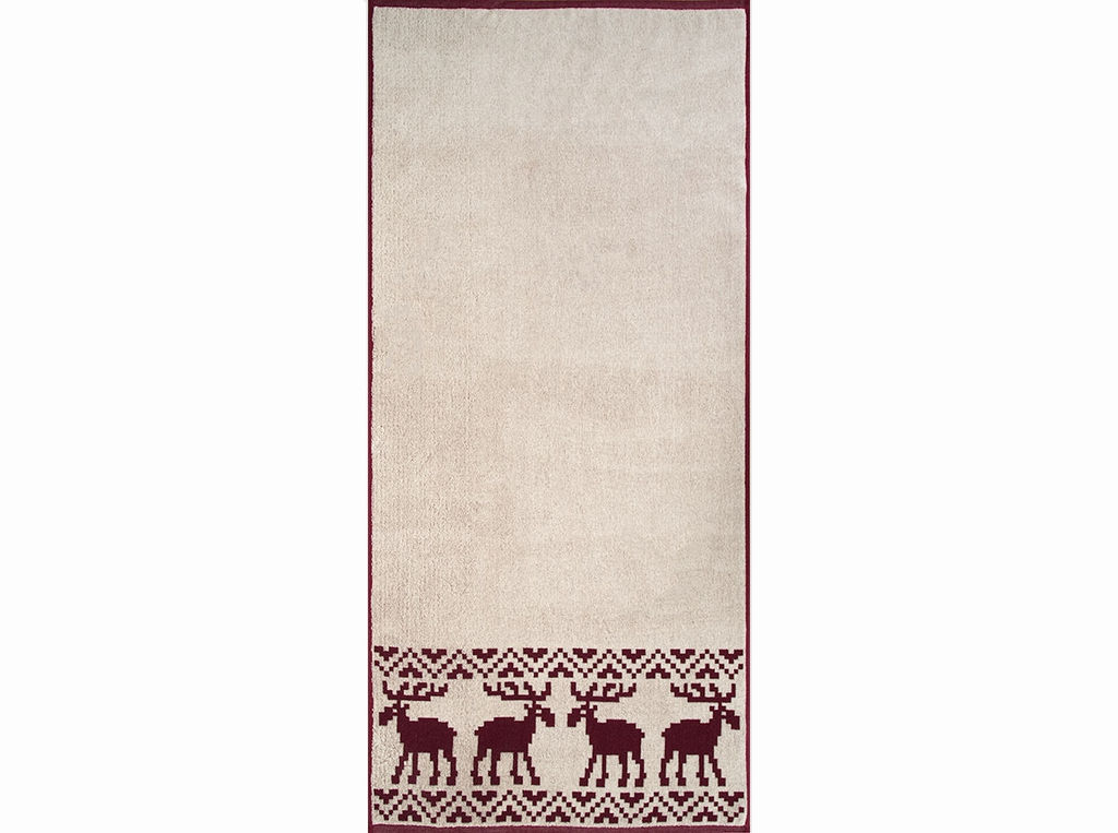 Полотенце махровое 6с102.411ж1 Оленики(кр.дерево1) 67х150см