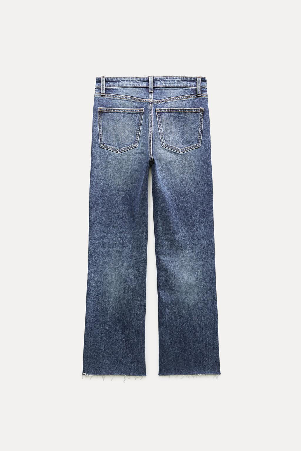 MID-RISE FLARED CROPPED TRF JEANS - Zara фото 3