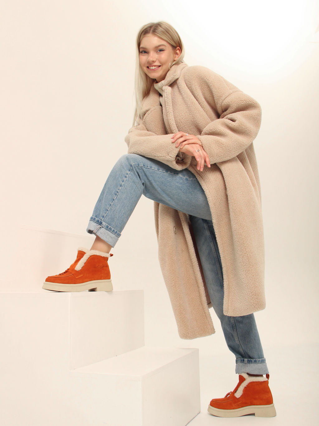 Ботинки EDART 307.florida be.мандарин замша/шерсть - Ed'art фото 14