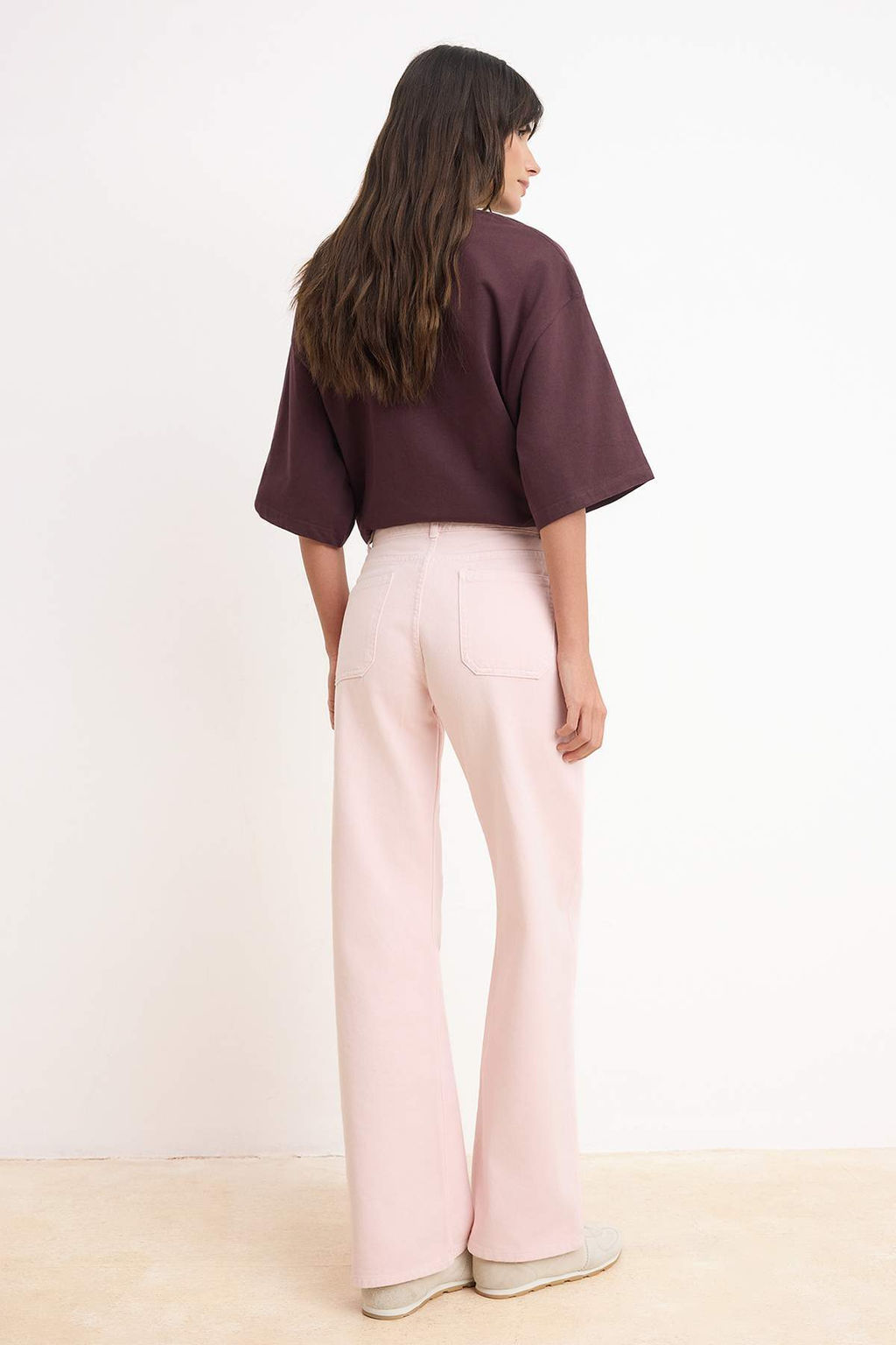 Pembe Cep Detayl? Yuksek Bel %100 Pamuk Wide Leg Jeans TWOSS26JE00168 - Trendyolmilla фото 4