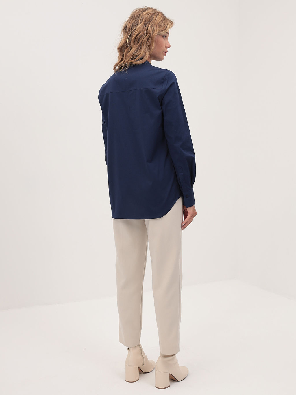 Блузка женская дл. рук. KATHARINA KROSS KK-B-003B-т.синий  фото 5