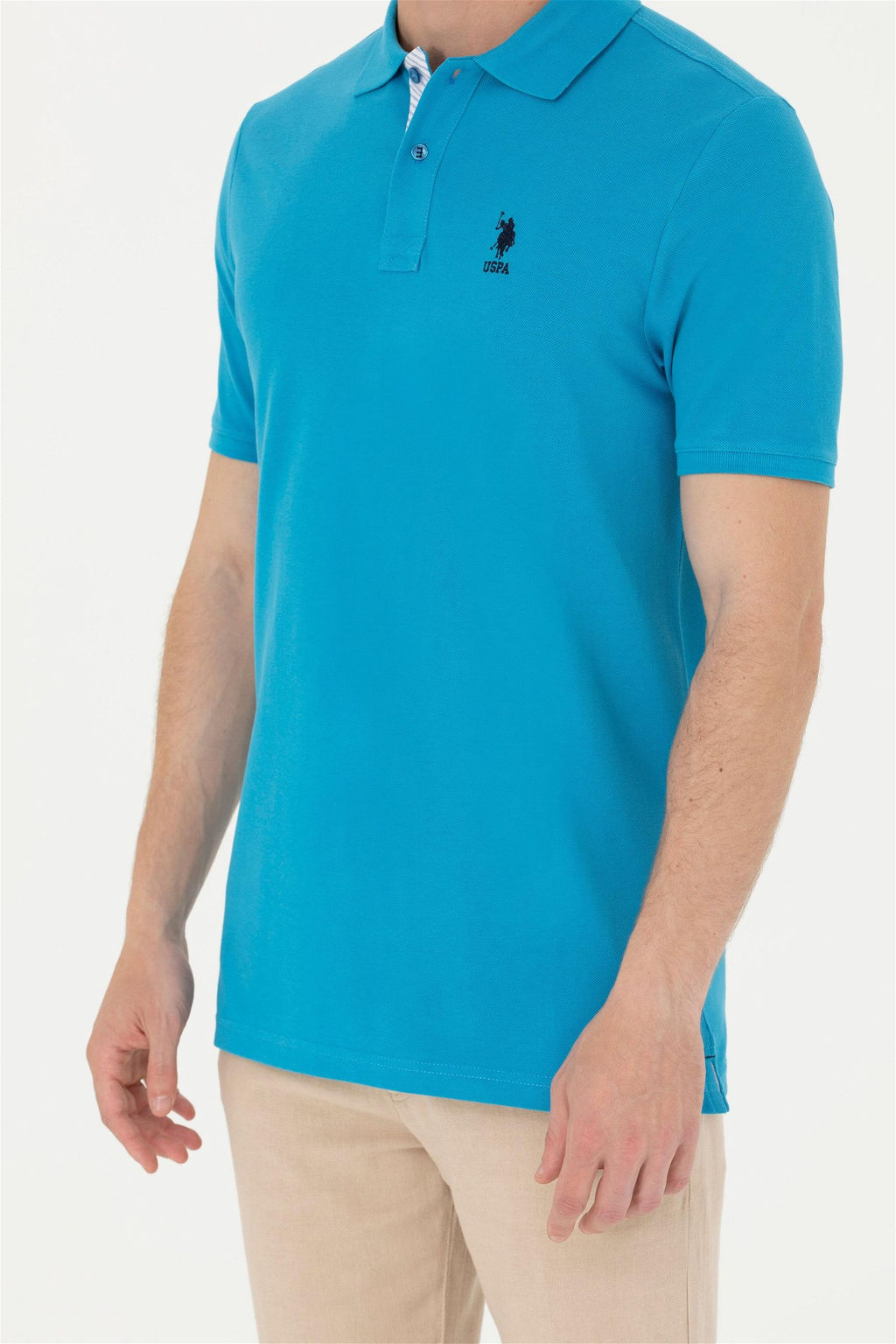 Мужская кобальтово-синяя базовая футболка - U.s. polo assn фото 6