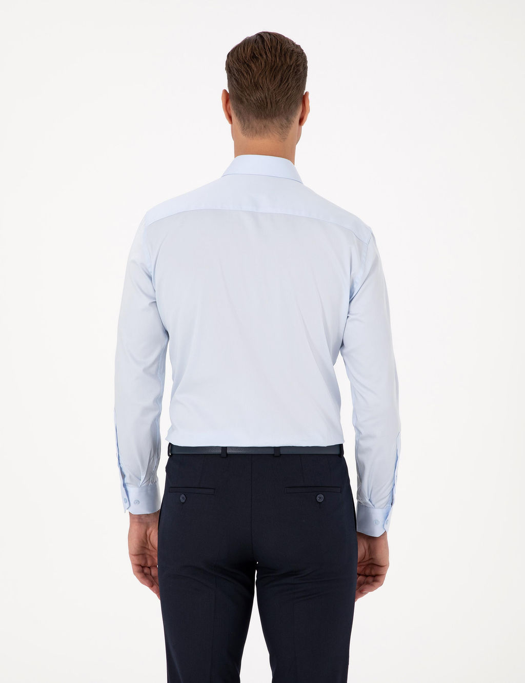 A__k Mavi Regular Fit Uzun Kollu Basic G_mlek