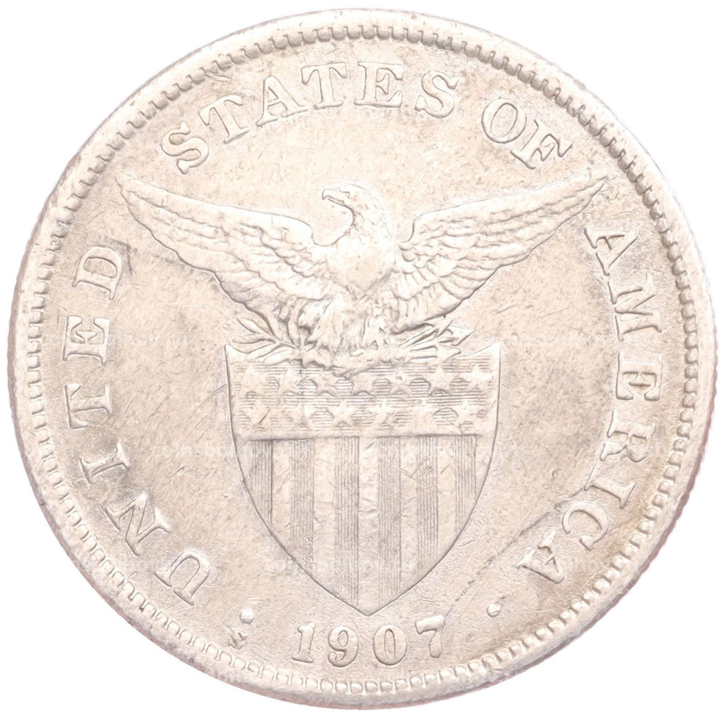 1 песо 1907 года Филиппины