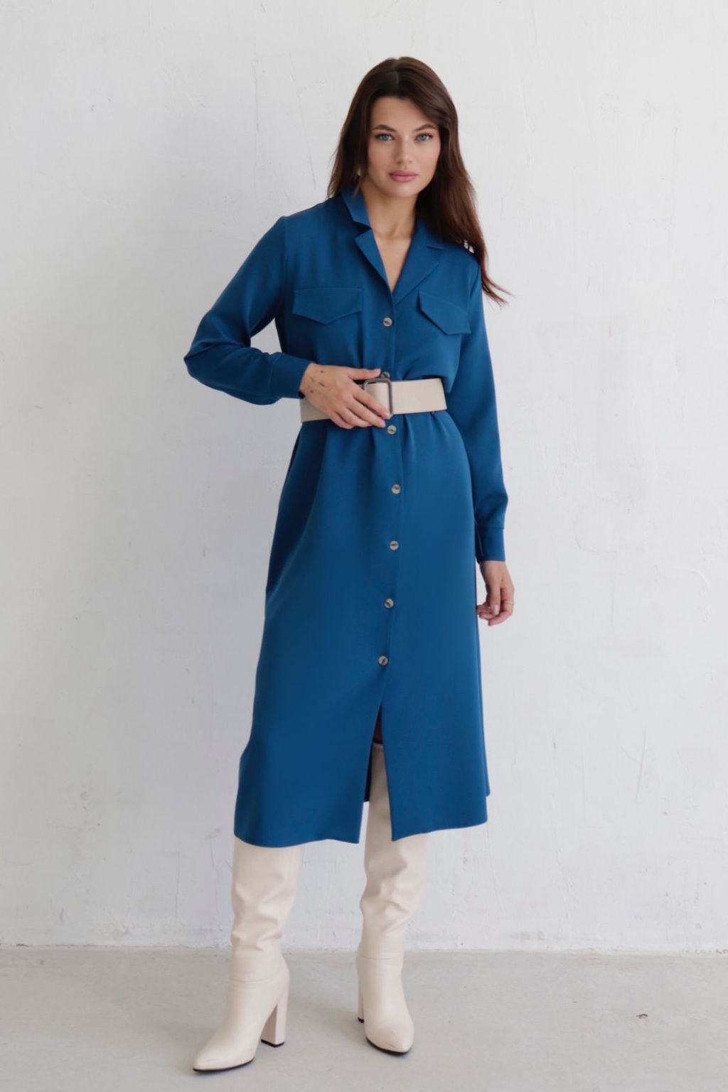 Платье-рубашка с английским воротником - Martichelli фото 12