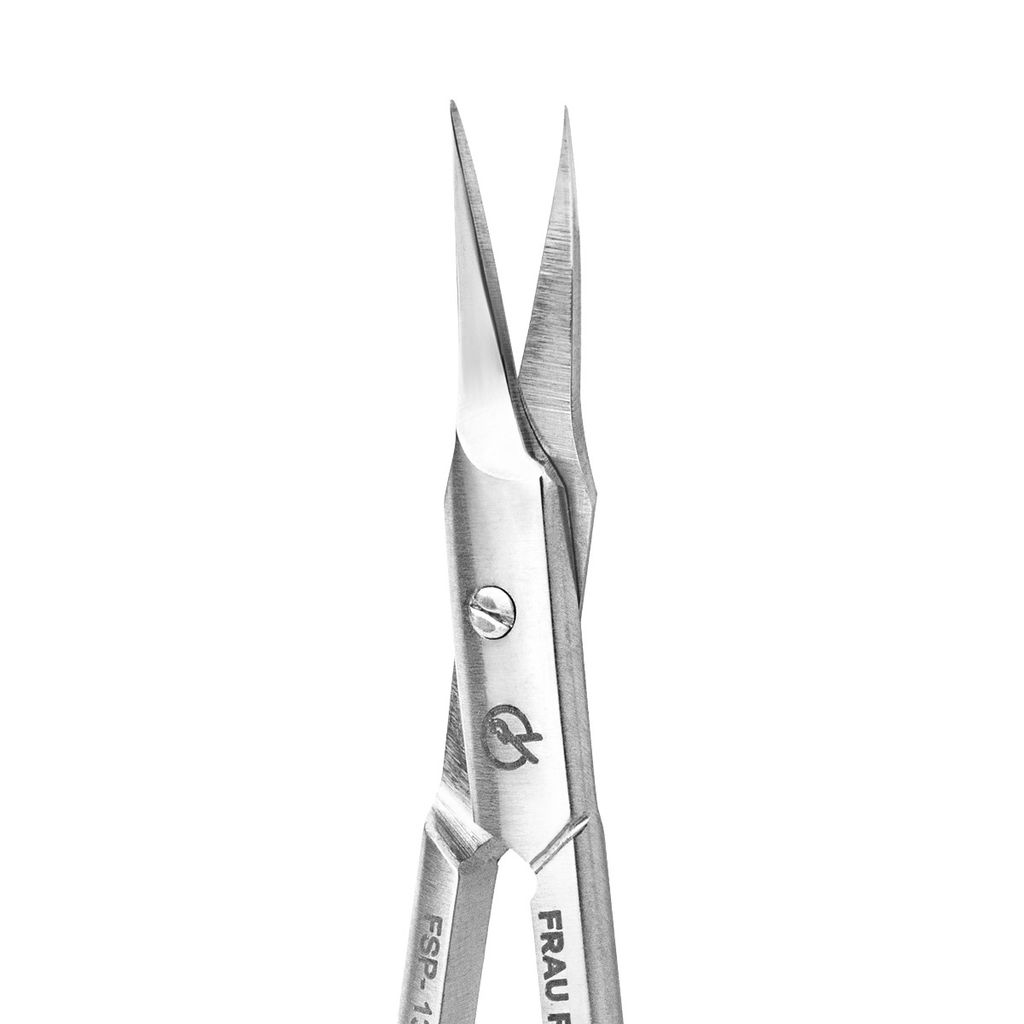 Frau Finger Ножницы маникюрные для кутикулы изогнутые / Professional FSP-133DP, матовые, ручная заточка, 9,5 см