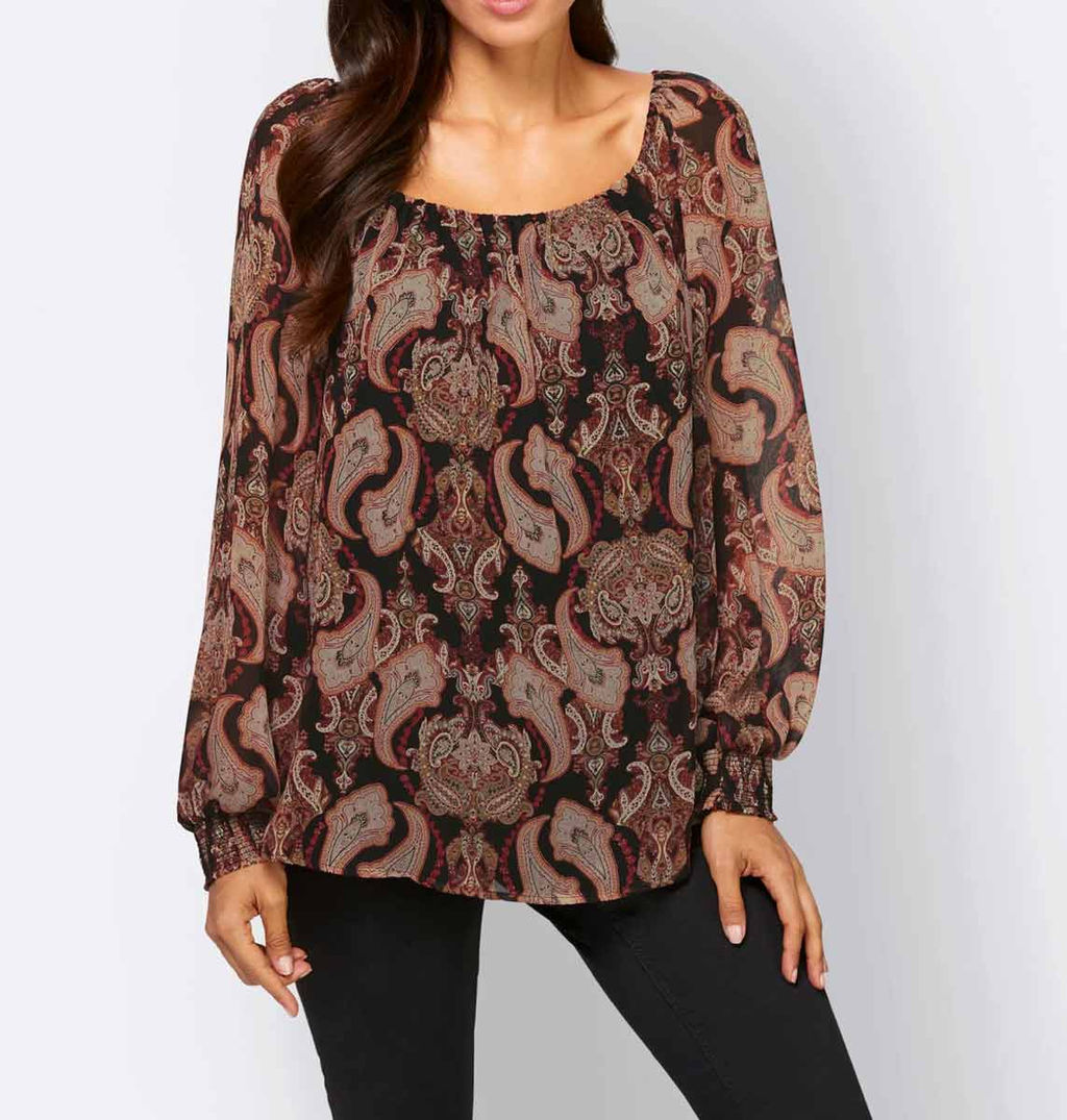 Блузка, черно-красная - Ashley brooke фото 3