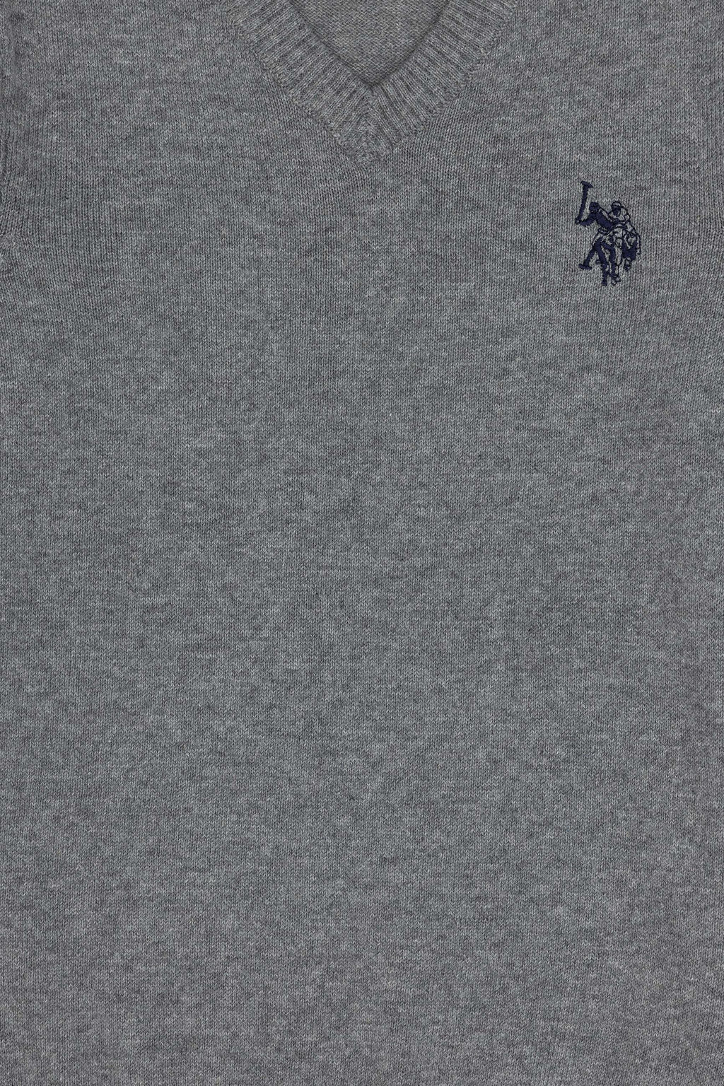 Серый меланжевый базовый свитер для мальчика Неожиданная скидка в корзине - U.s. polo assn фото 3