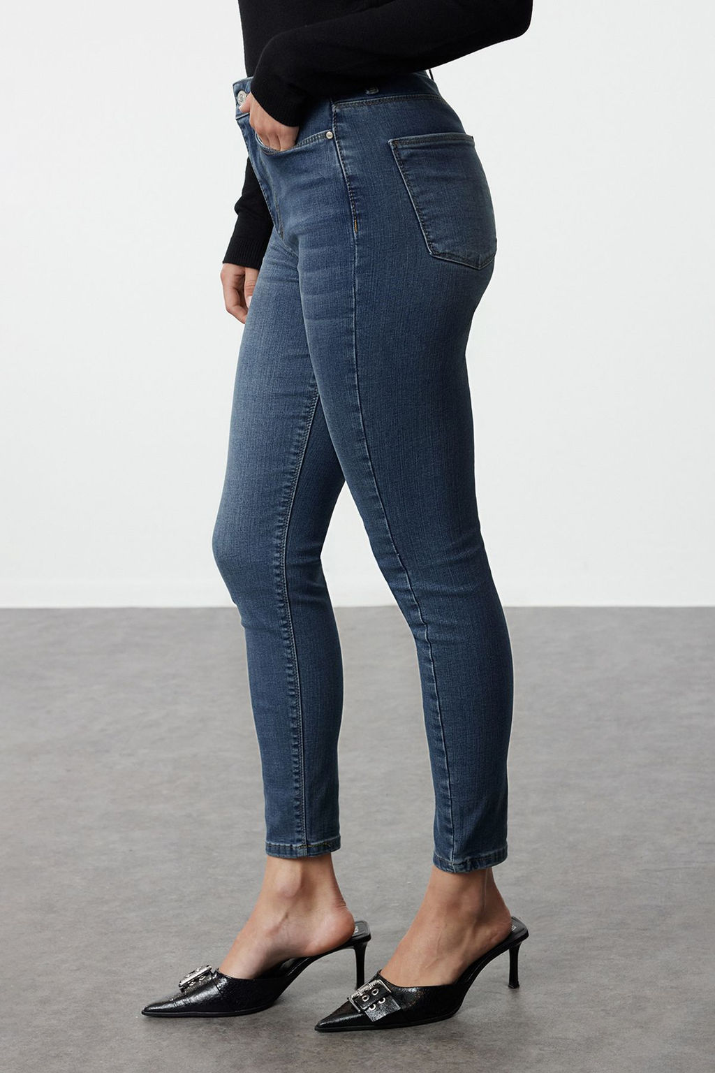Mavi Yuksek Bel Skinny Jeans TWOAW24JE00066 - Trendyolmilla фото 3