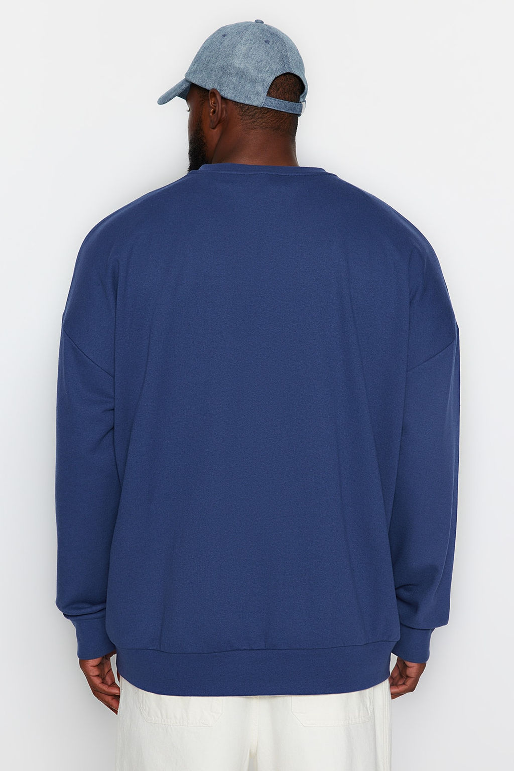 TRENDYOL MAN Siyah Buyuk Beden Oversize/Genis Kesim Hayvan Nak?s Ici Polar/S?cak Tutan Sweatshirt TMNAW24AO00011 - Trendyolmilla фото 6