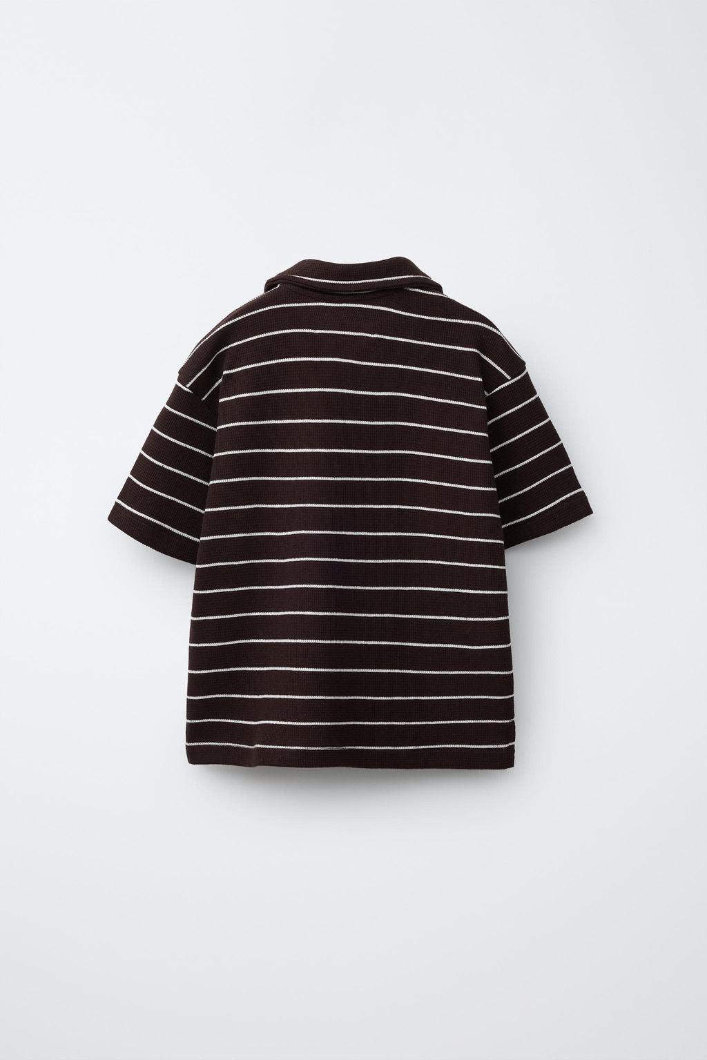 CONJUNTO WAFFLE CAMISA Y BERMUDA RAYAS / Marr?n - Zara фото 4