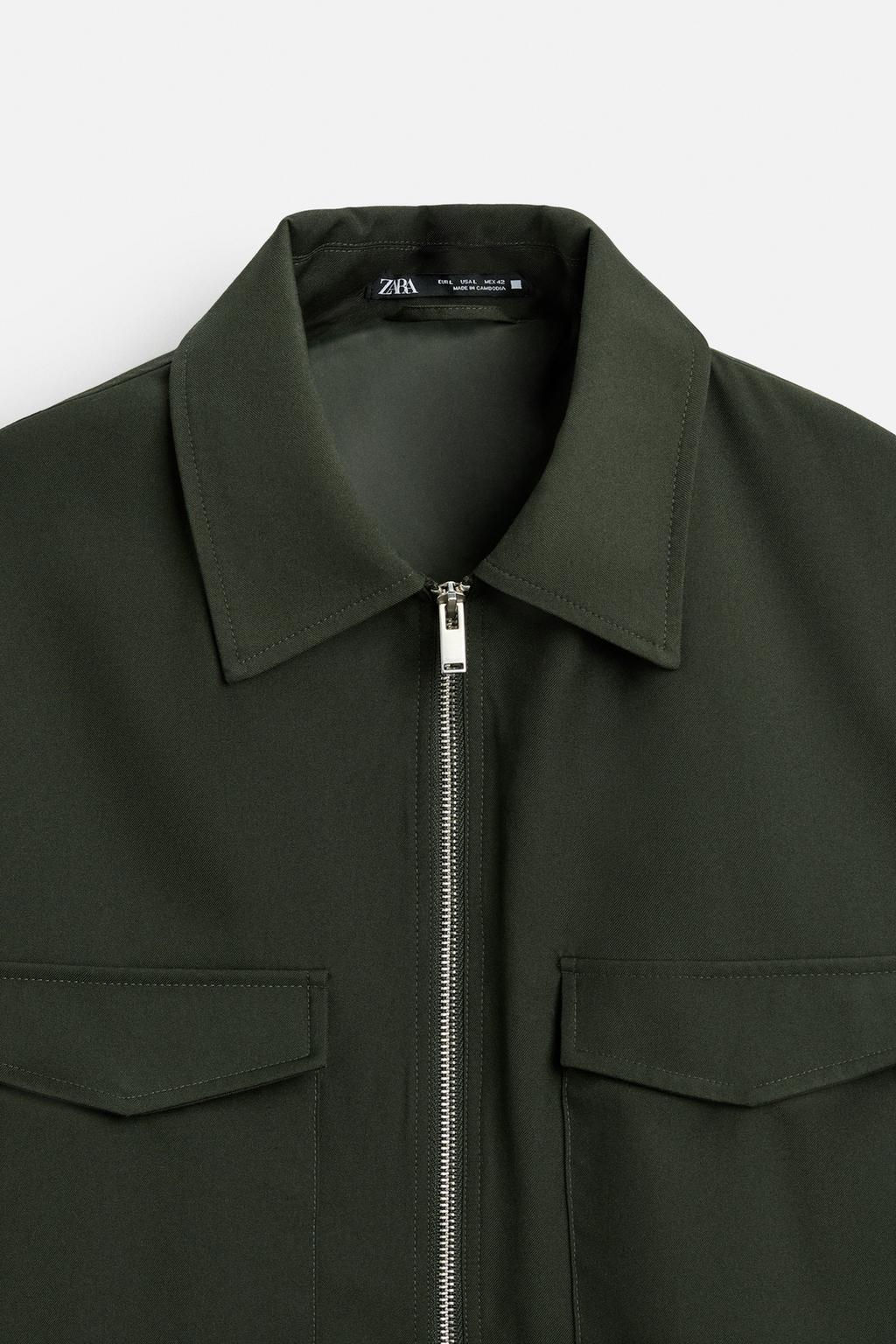 PADDED REGULAR FIT OVERSHIRT - Zara фото 8