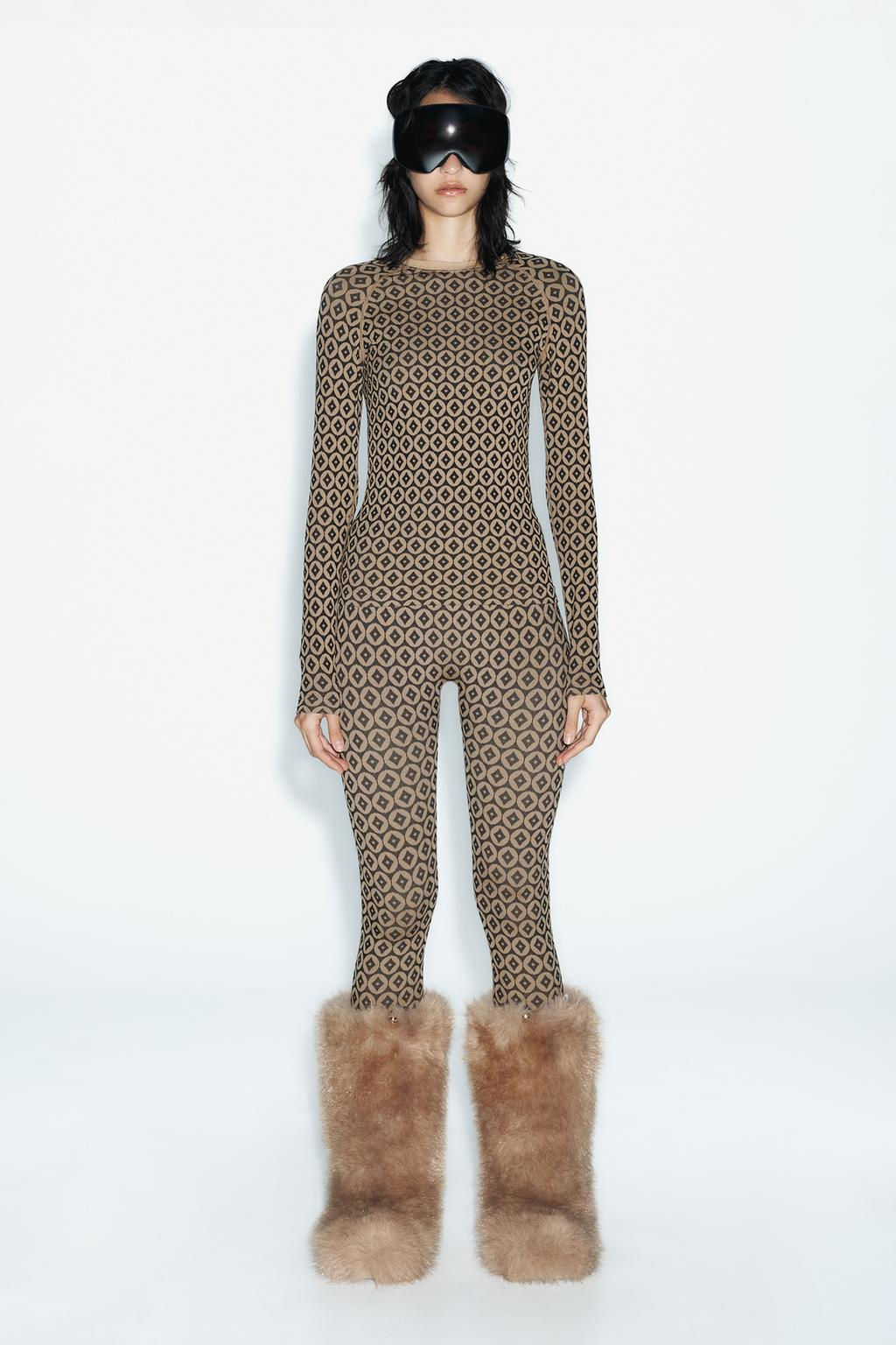 SKI COLLECTION THERMOLITE® THERMAL JACQUARD LEGGINGS - Zara фото 6