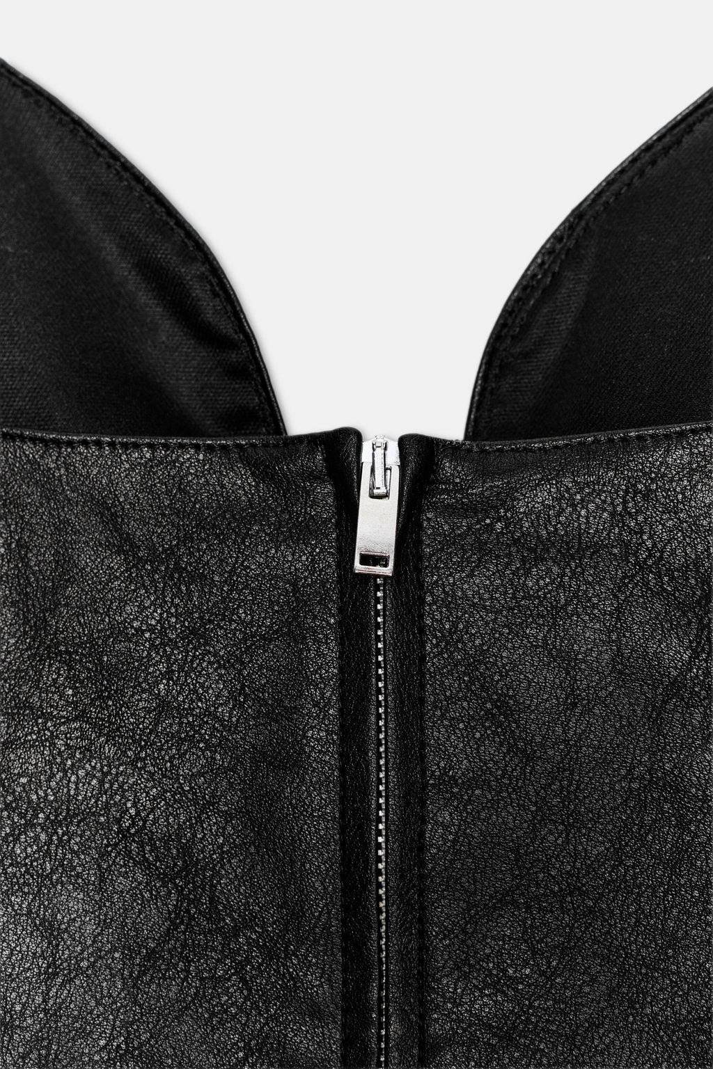 FAUX LEATHER STRAP TOP WITH BOW - Zara фото 5