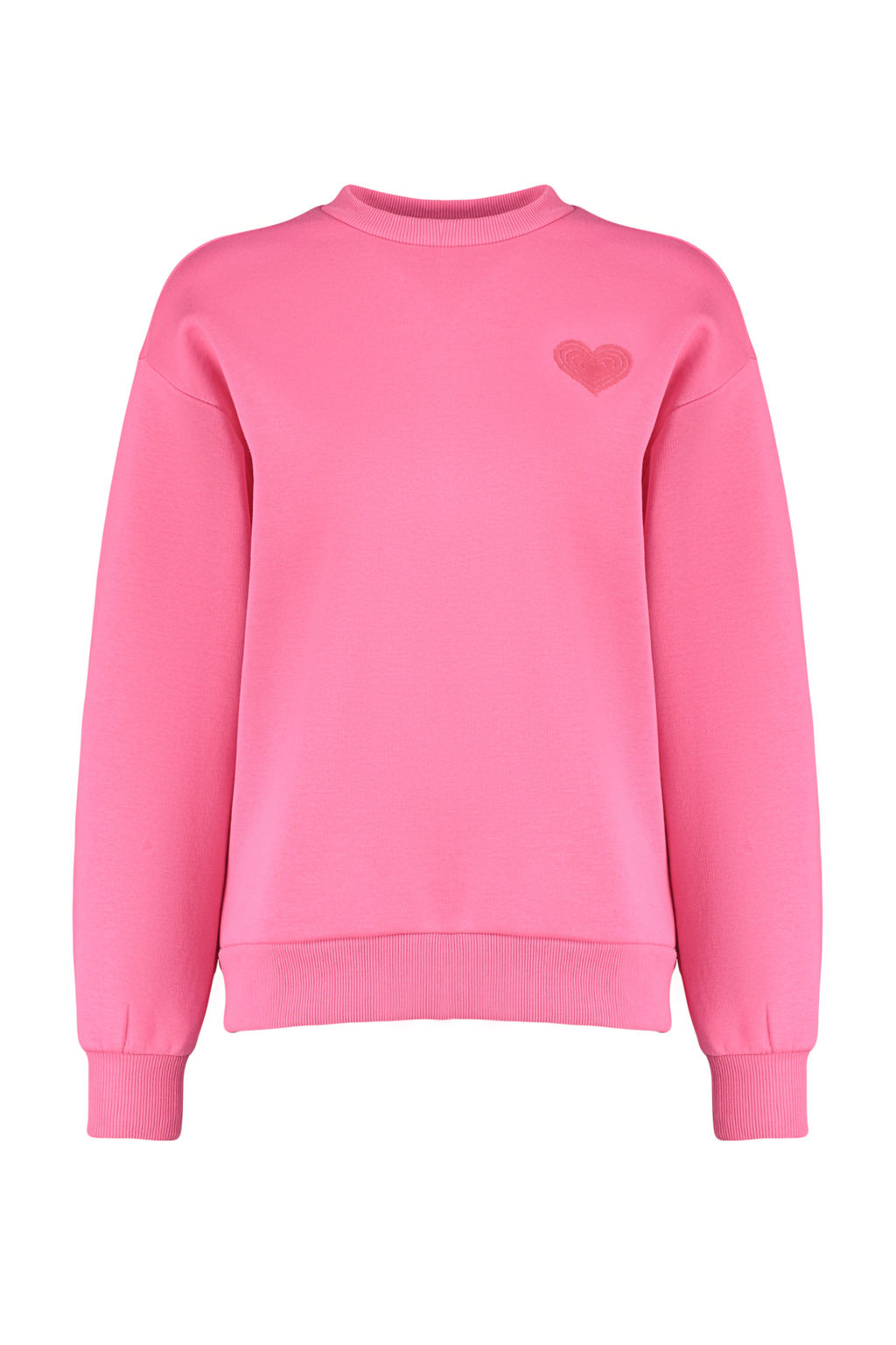 TRENDYOLMILLA Saks Kal?n Ici Polarl? Gogus ve S?rt Kabartma Bask?l? Oversize Orme Sweatshirt TWOAW24SW00226 фото 15