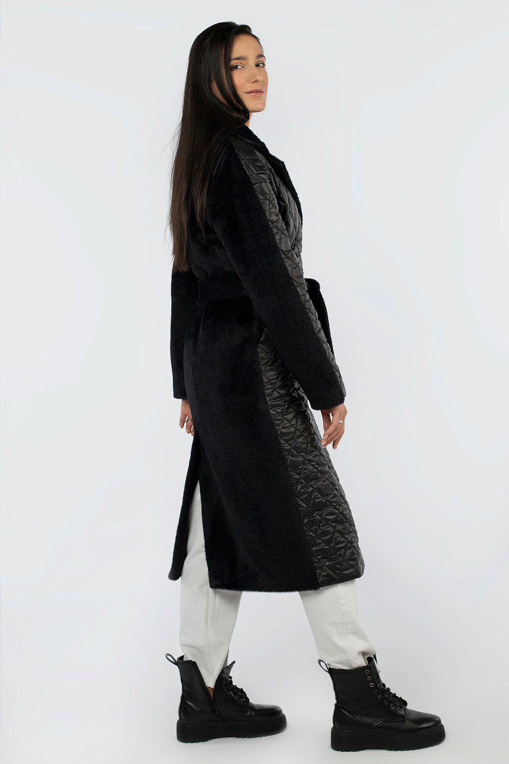 Пальто женское демисезонное (пояс) - El podio фото 5