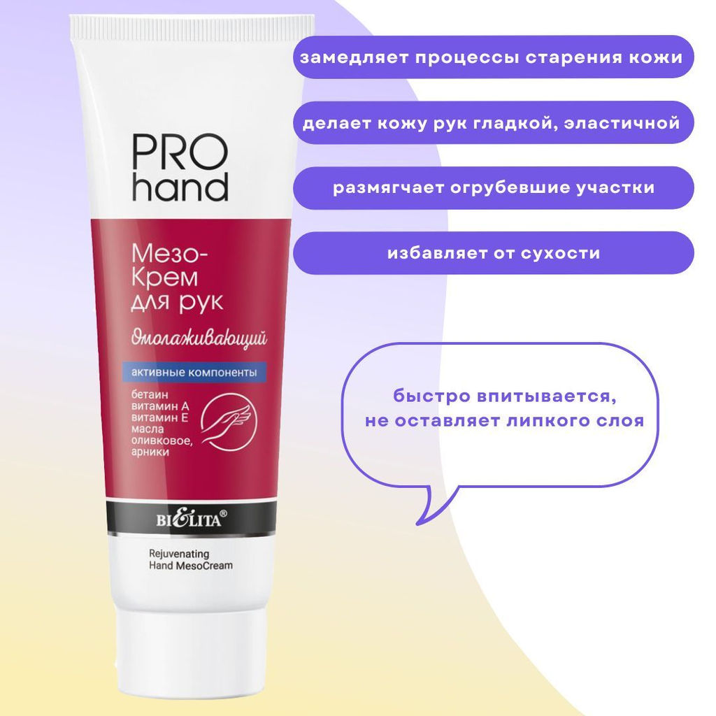 Pro Hand МезоКрем для рук Омолаживающий, 100 мл