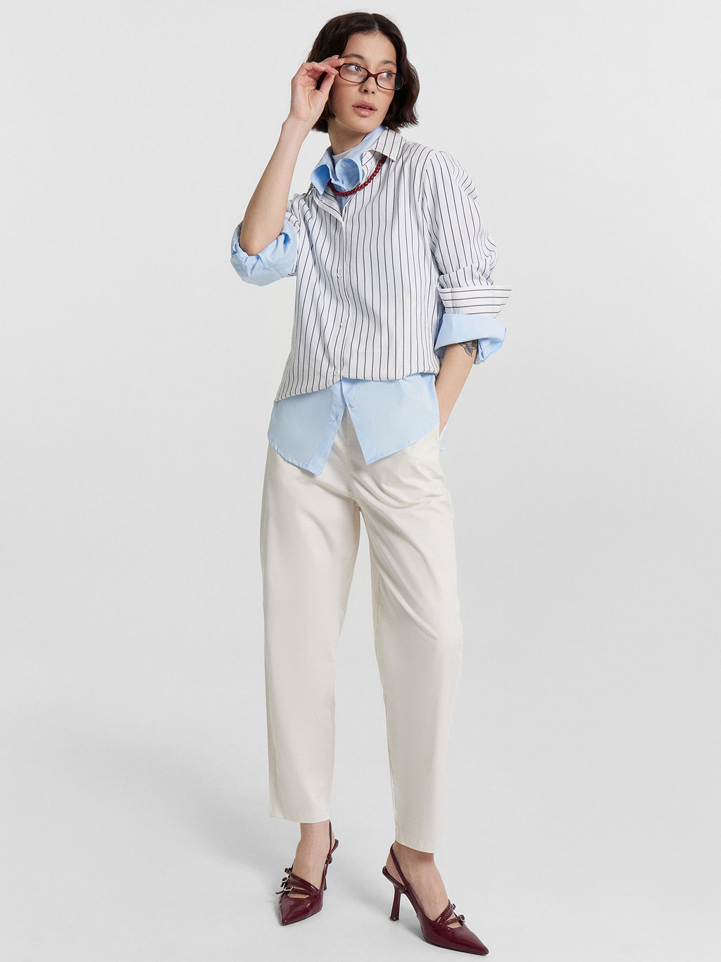 Рубашка женская в полоску