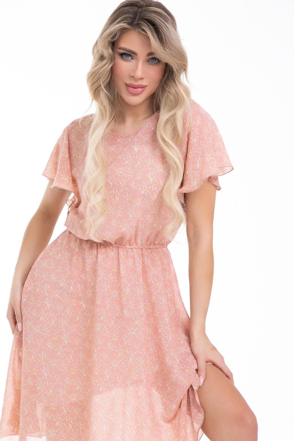 Платье Нимфа (шифон,пудра) - Diolche фото 2