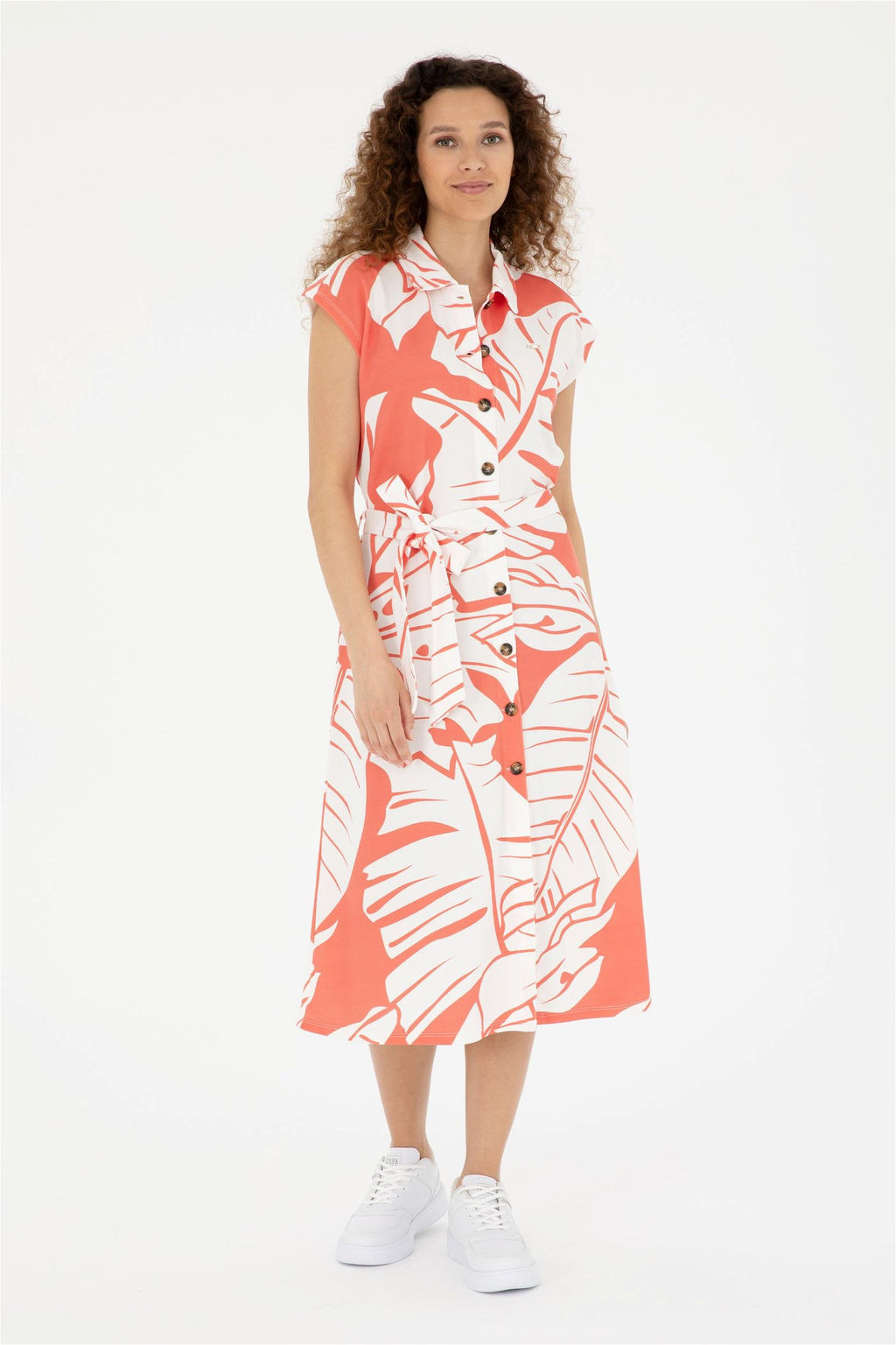 Женское трикотажное платье с цветком граната Неожиданная скидка в корзине - U.s. polo assn фото 3